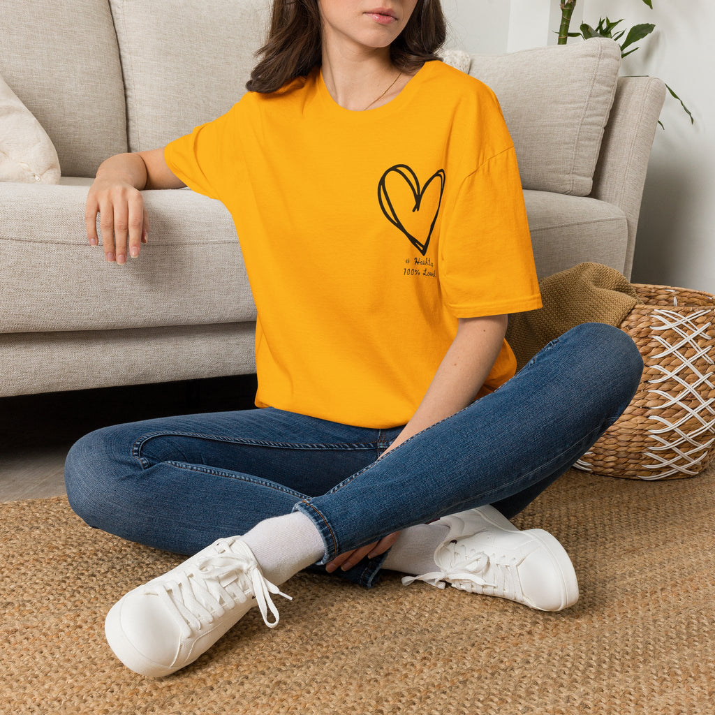 100% Loved T-Shirt — Minimal #Hashtag Love Graphic Tee