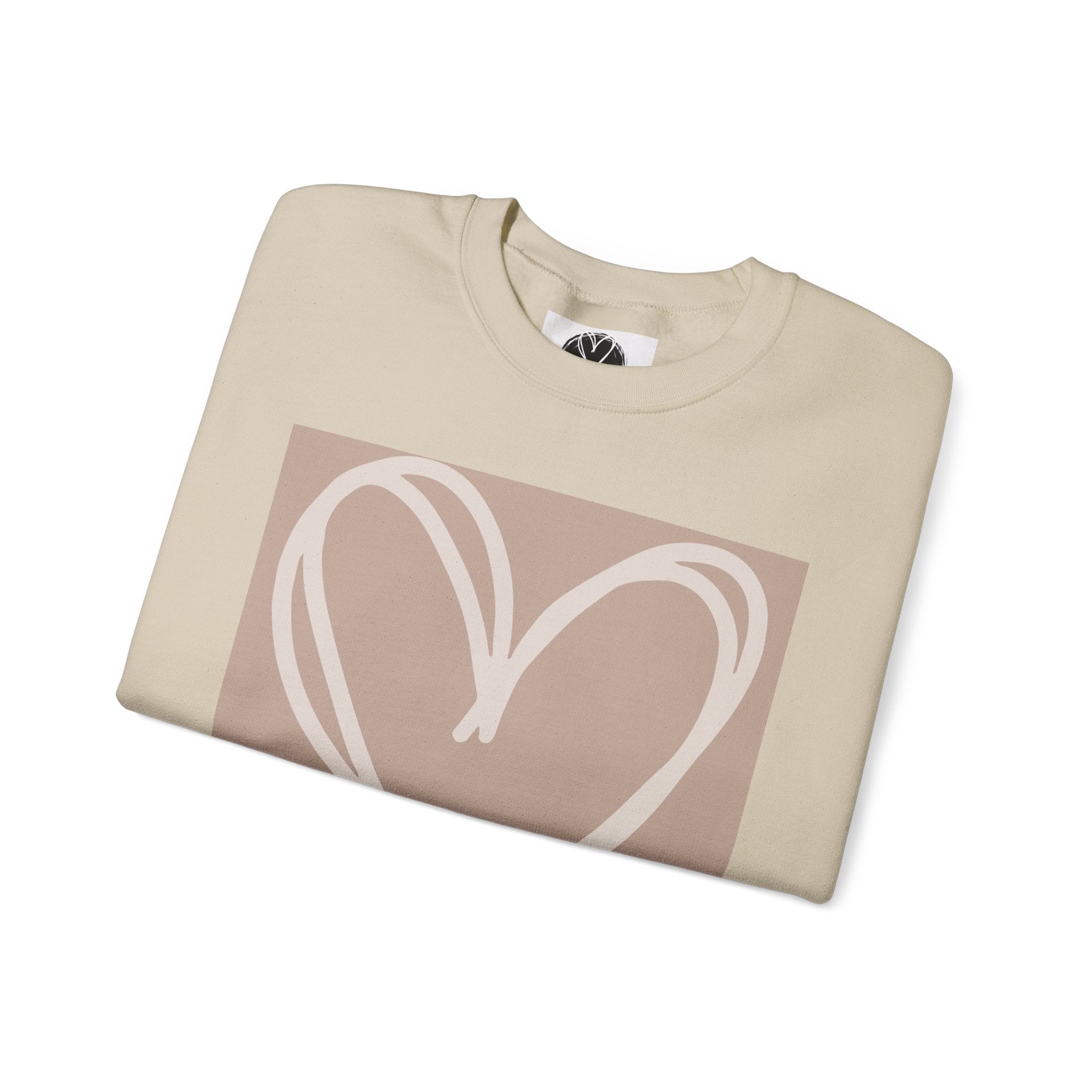 White Heart Crewneck Sweatshirt | #Hashtag 100% Loved