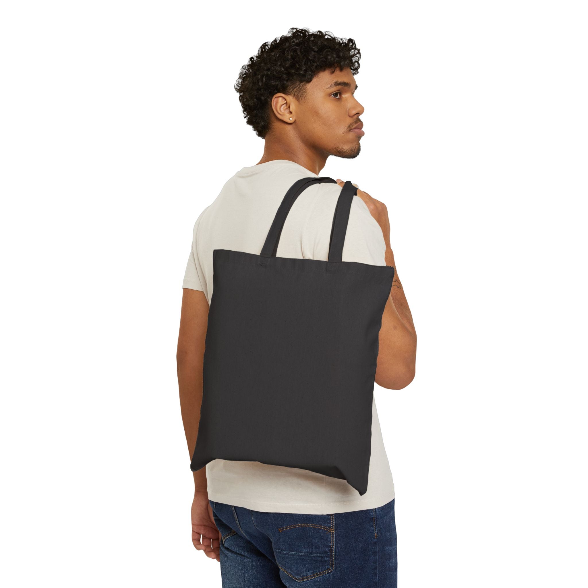 Canvas Tote Bag — Pink Hand-Drawn Heart Minimalist Grocery & Gift Bag