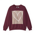 White Heart Crewneck Sweatshirt | #Hashtag 100% Loved