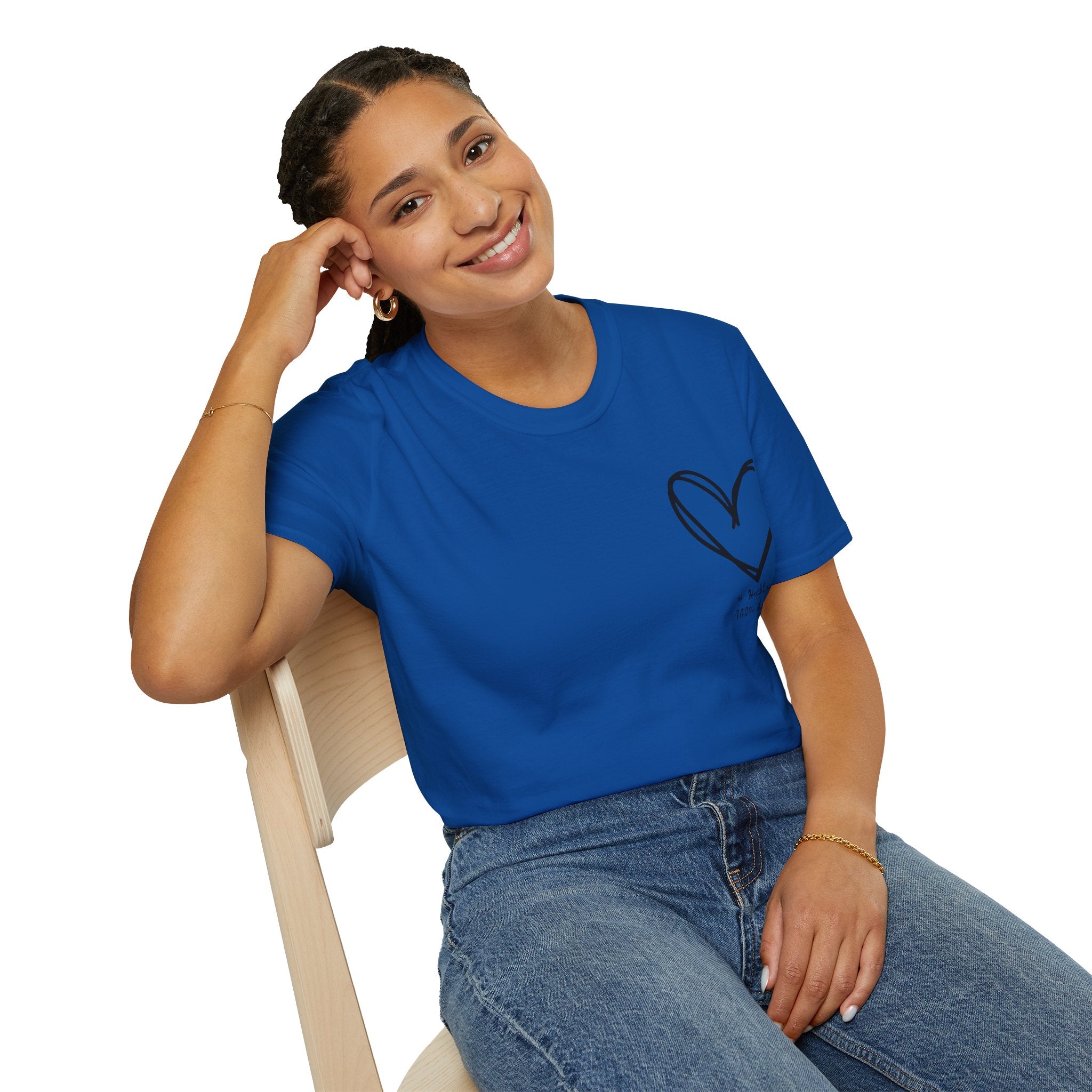 100% Loved T-Shirt — Minimal #Hashtag Love Graphic Tee