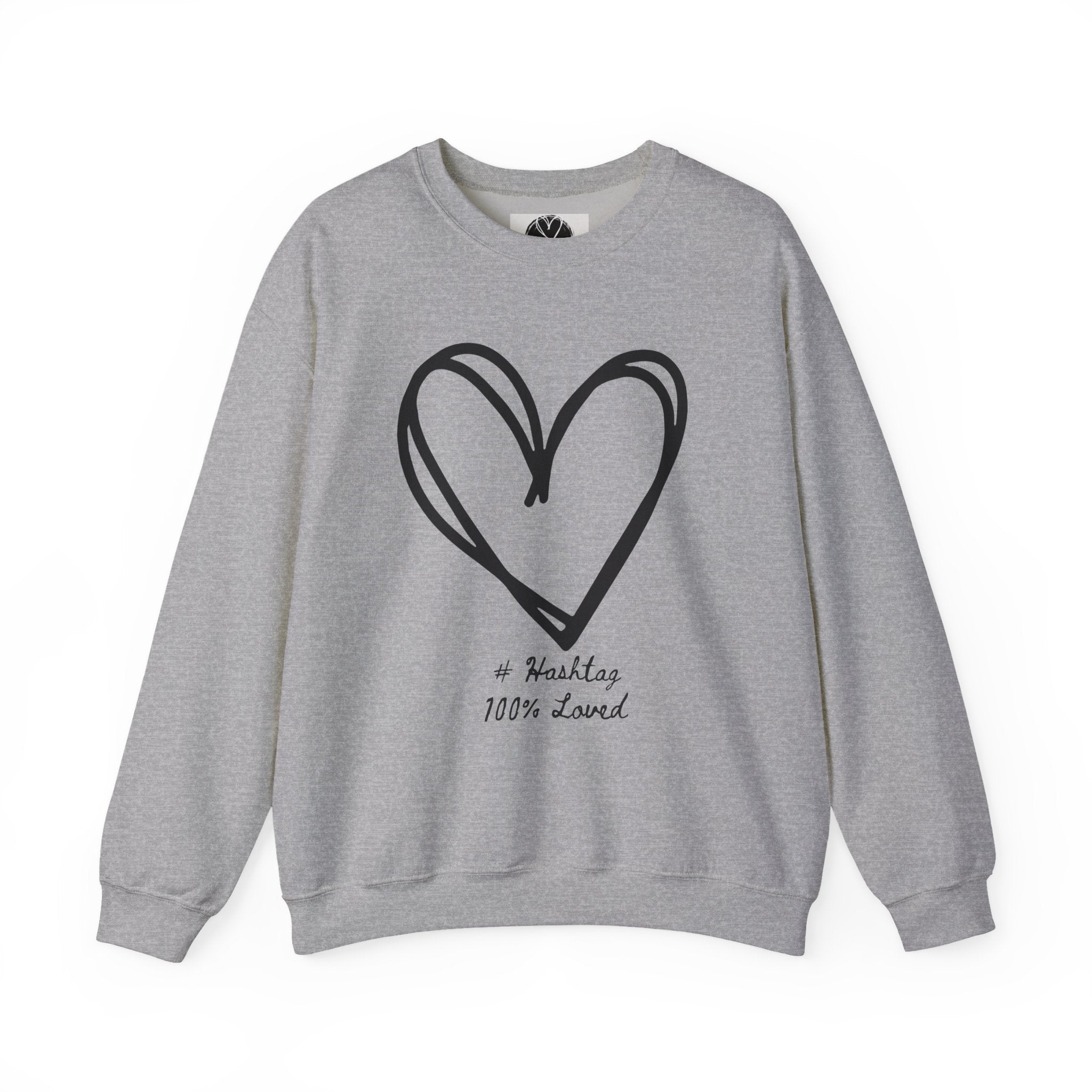 Neutral Bold Crewneck Sweatshirt | 100% Loved Declaration