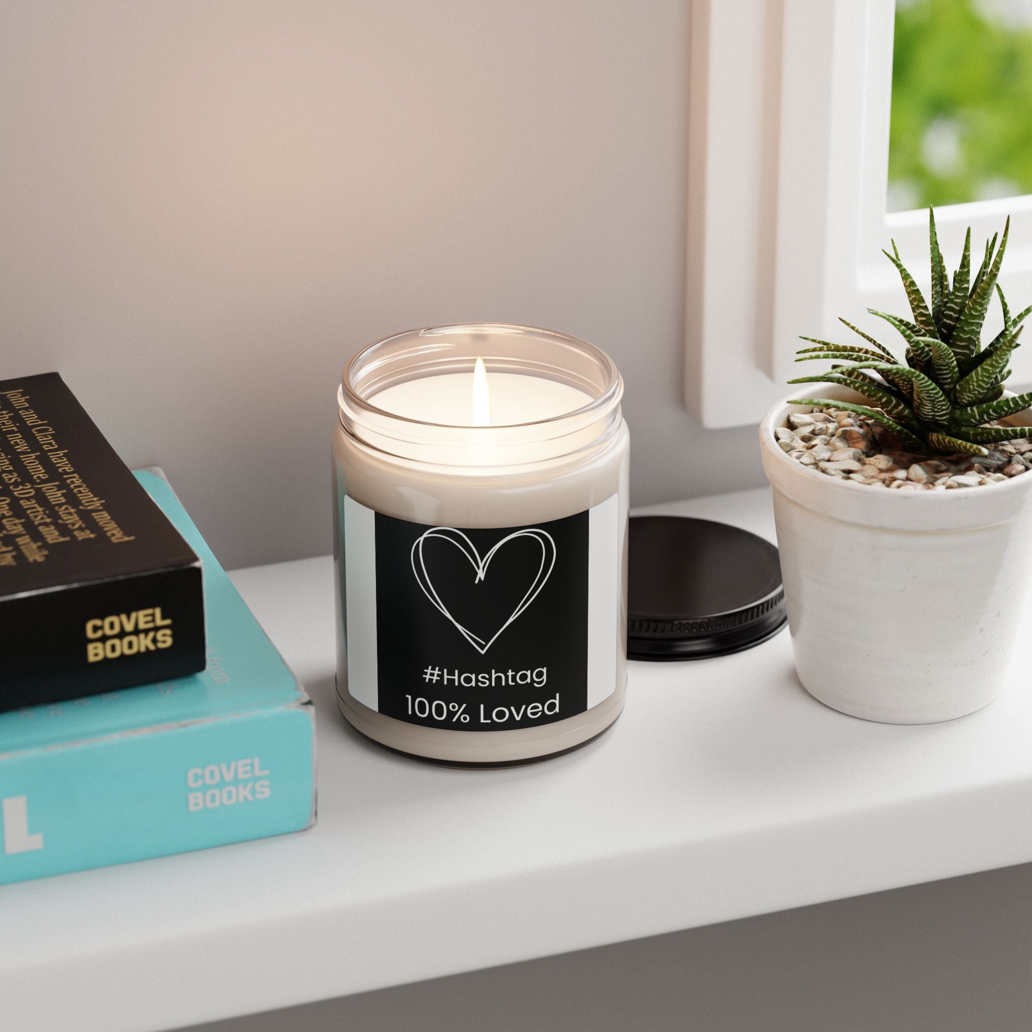 Soy Candle - #Hashtag 100% Loved Scented Jar (9oz)