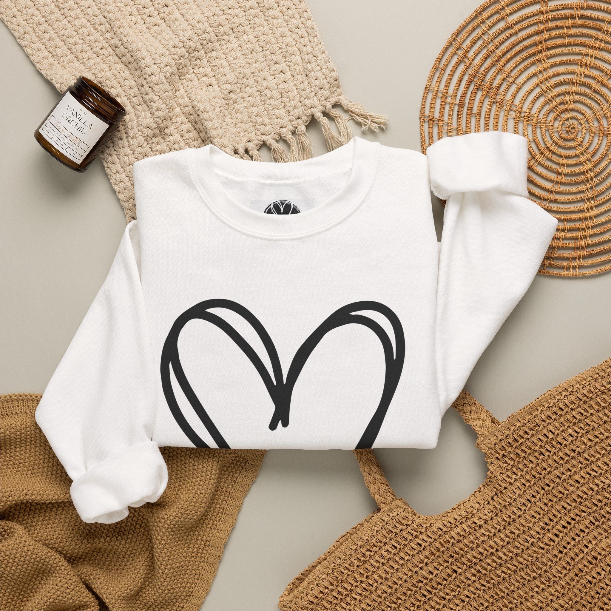Neutral Bold Crewneck Sweatshirt | 100% Loved Declaration