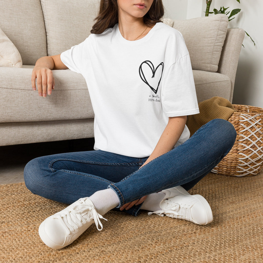 100% Loved T-Shirt — Minimal #Hashtag Love Graphic Tee