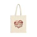 Canvas Tote - "#Hashtag I AM 100% Worthy" Inspirational Heart Tote