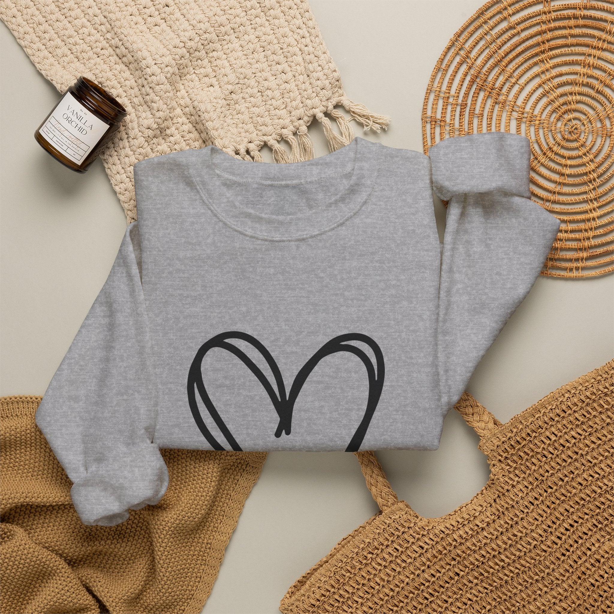 True Heart Crewneck Sweatshirt | #Hashtag 100% Loved