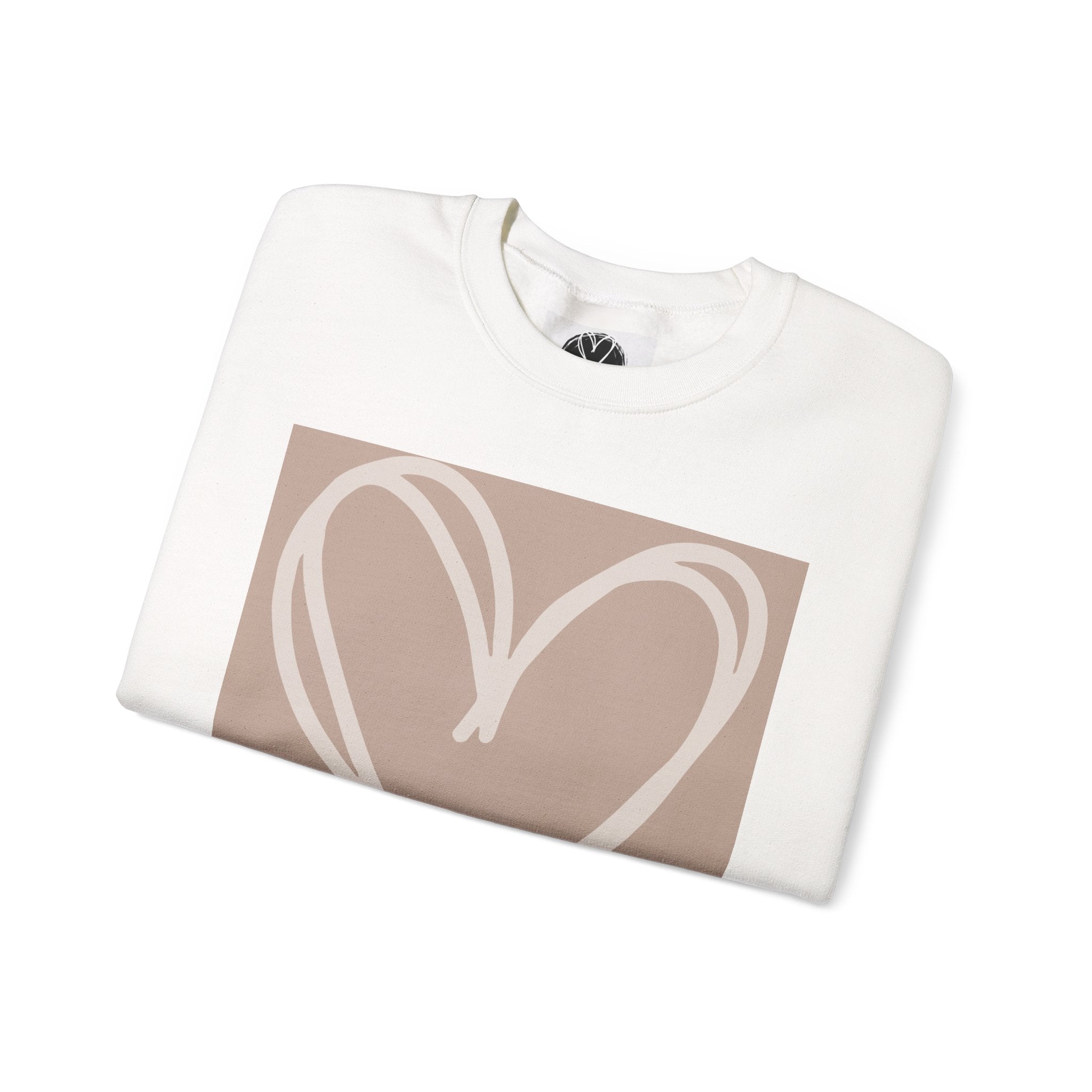 White Heart Crewneck Sweatshirt | #Hashtag 100% Loved