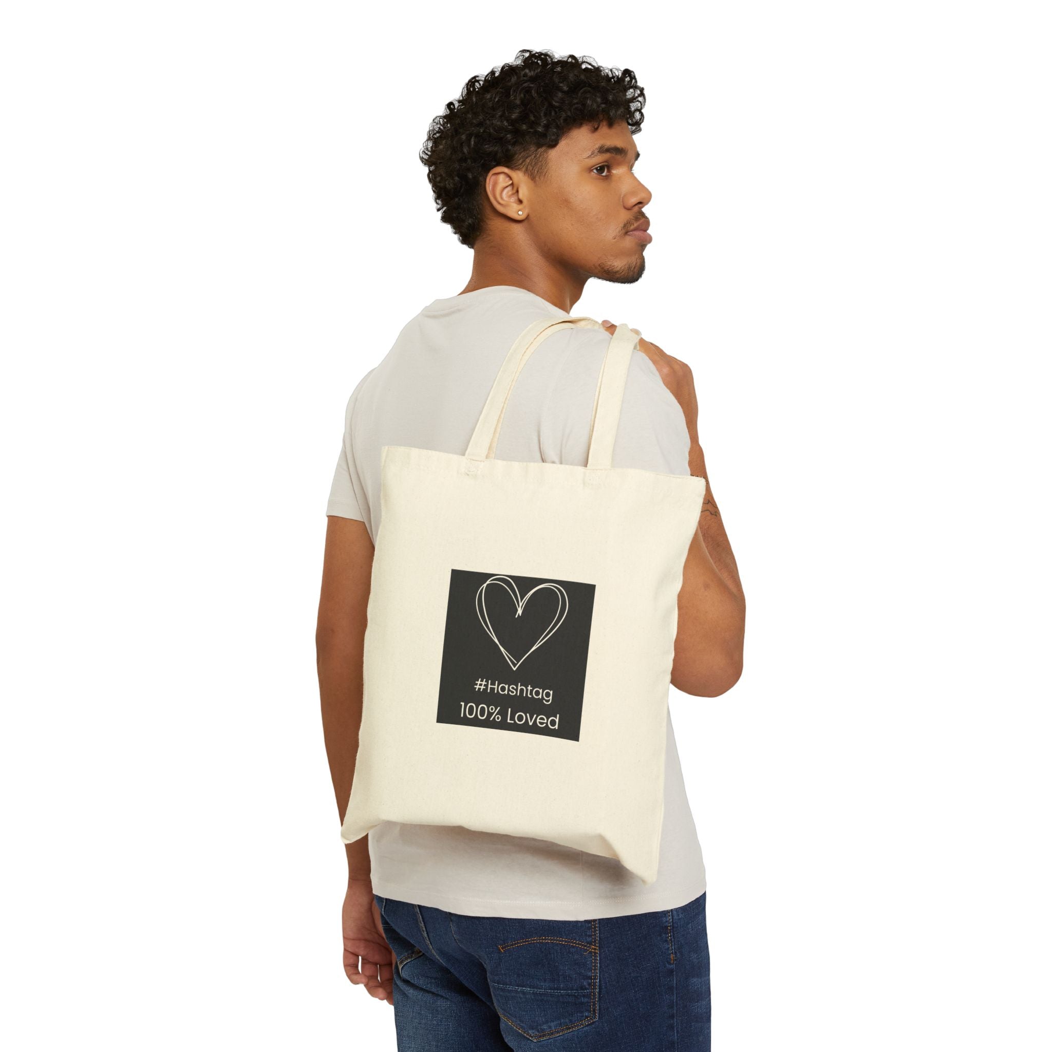 Simply Connected Heart to Heart Tote Bag | Canvas Tote