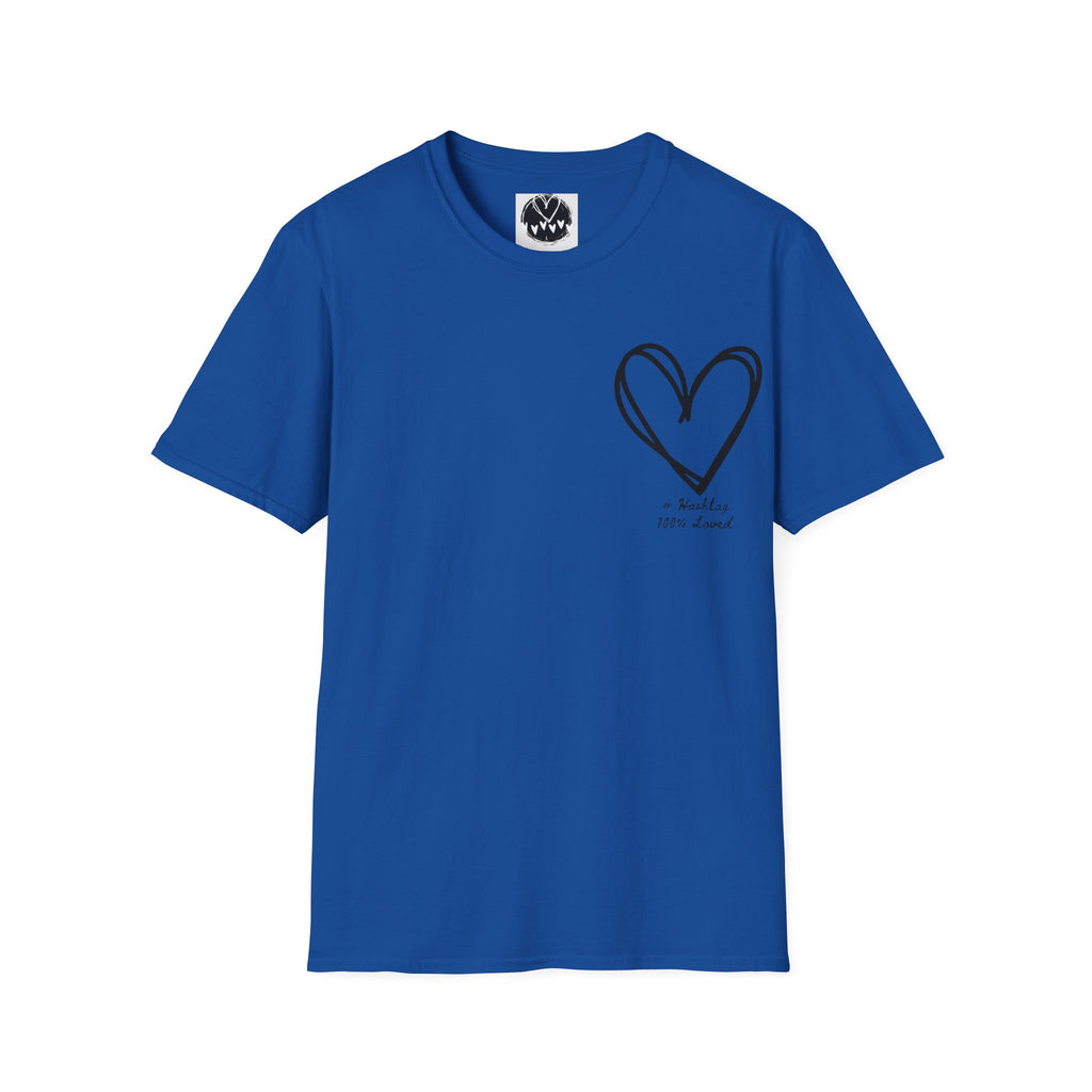 100% Loved T-Shirt — Minimal #Hashtag Love Graphic Tee
