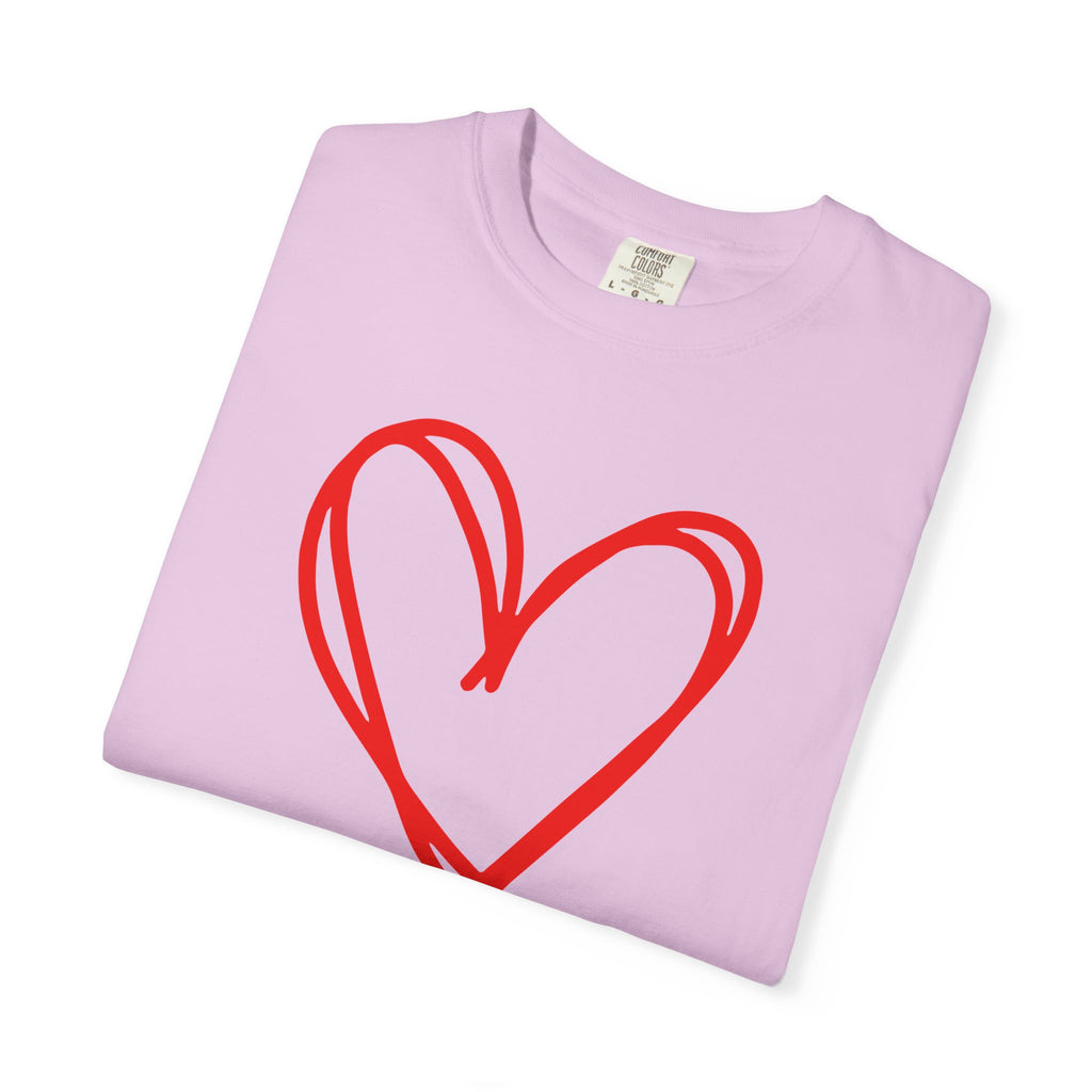 Red Heart Sketch Tee | #Hashtag 100% Loved Graphic T-Shirt