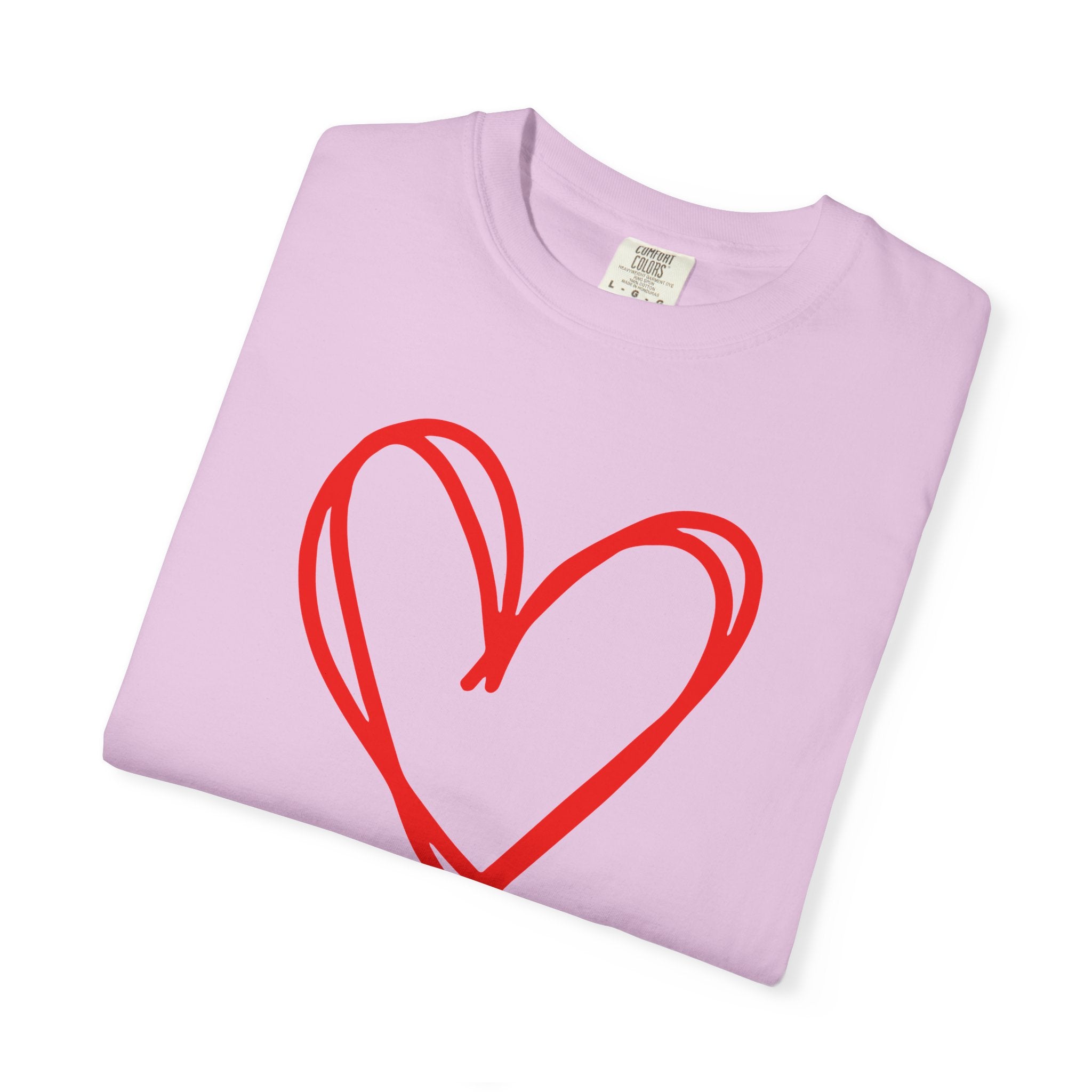 Red Heart Sketch Tee | #Hashtag 100% Loved Graphic T-Shirt
