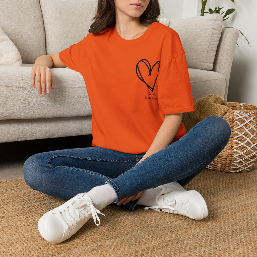 100% Loved T-Shirt — Minimal #Hashtag Love Graphic Tee