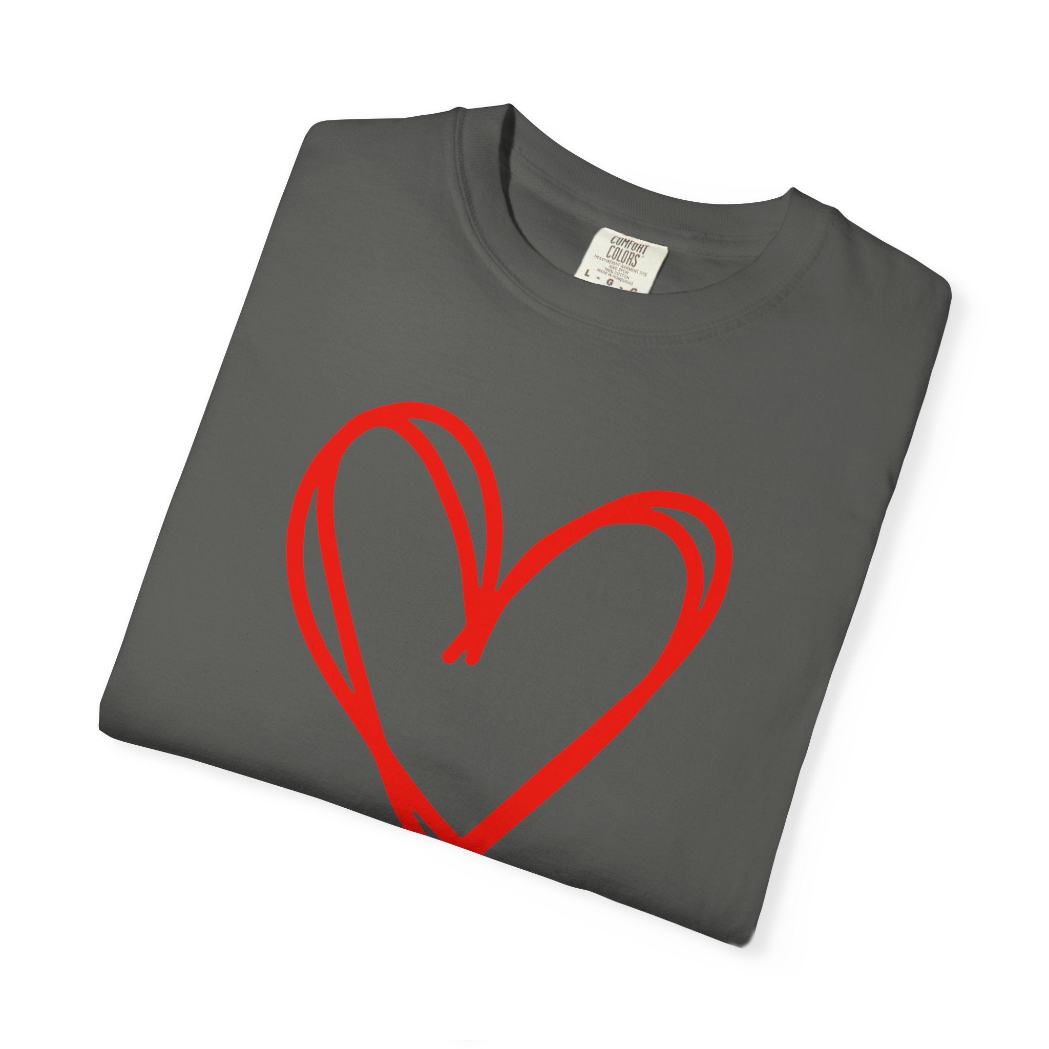 Red Heart Sketch Tee | #Hashtag 100% Loved Graphic T-Shirt