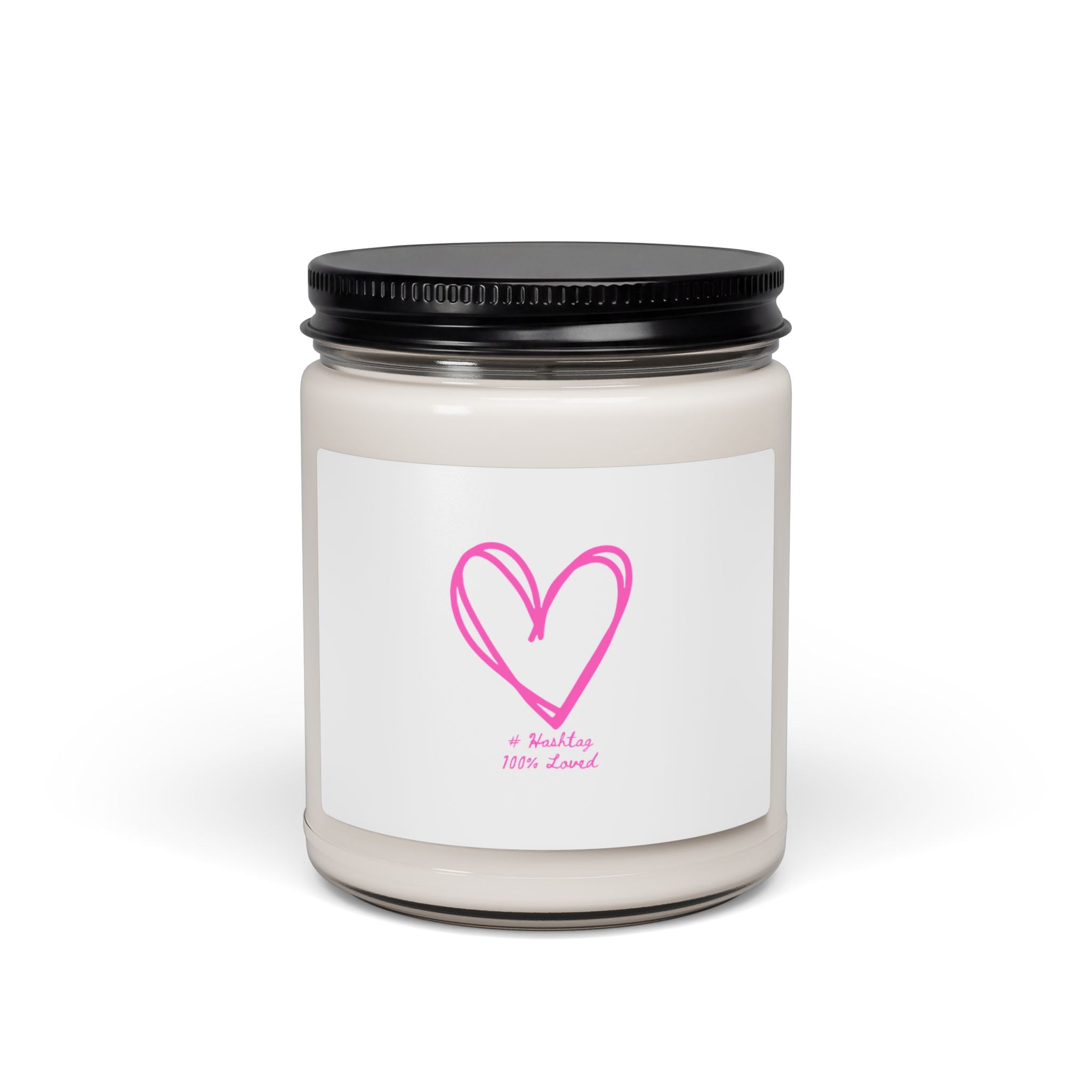 Soy Candle — Pink Heart Scented Candle (9oz)