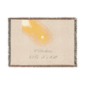 100% I AM Woven Throw Blanket | Heart2Heart Cosy Throw with Fringe