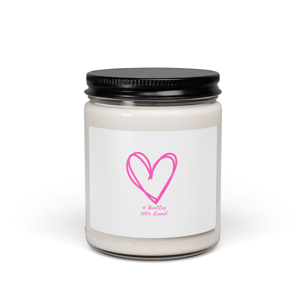 Soy Candle — Pink Heart Scented Candle (9oz)