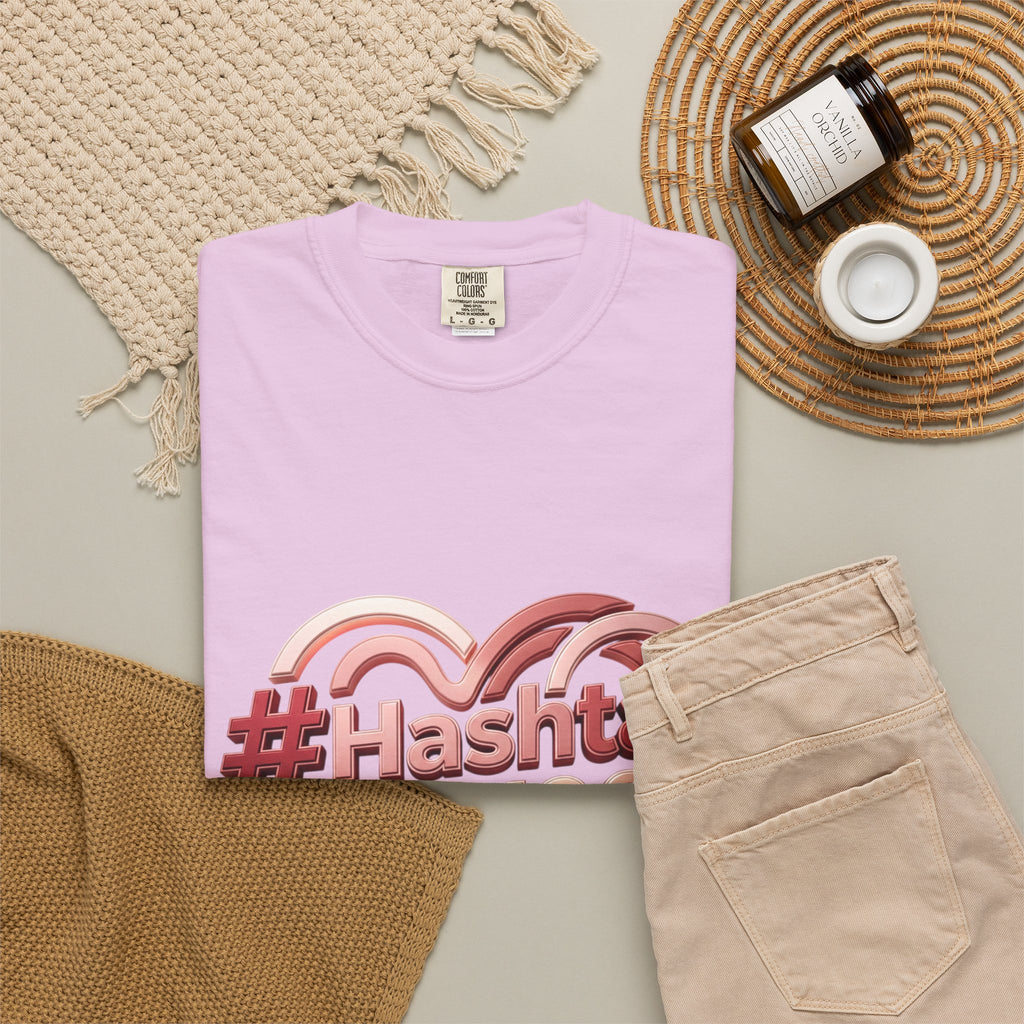 Graphic T-Shirt — “#Hashtag I AM 100% Worthy” Heart Affirmation Tee