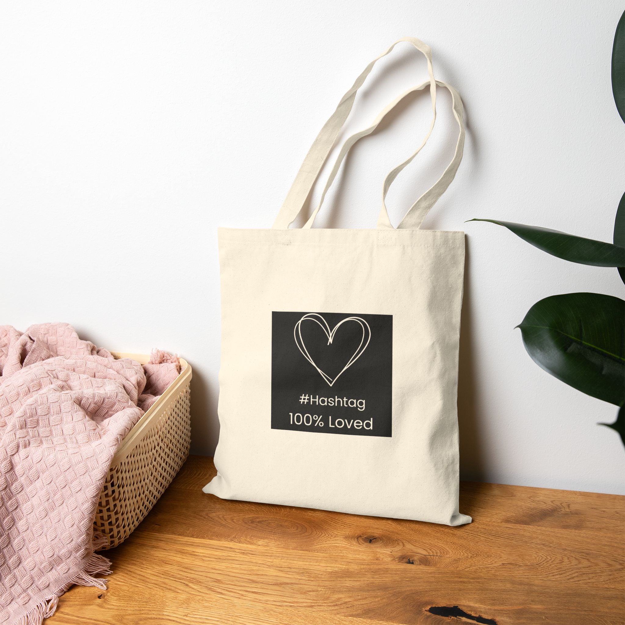 Simply Connected Heart to Heart Tote Bag | Canvas Tote