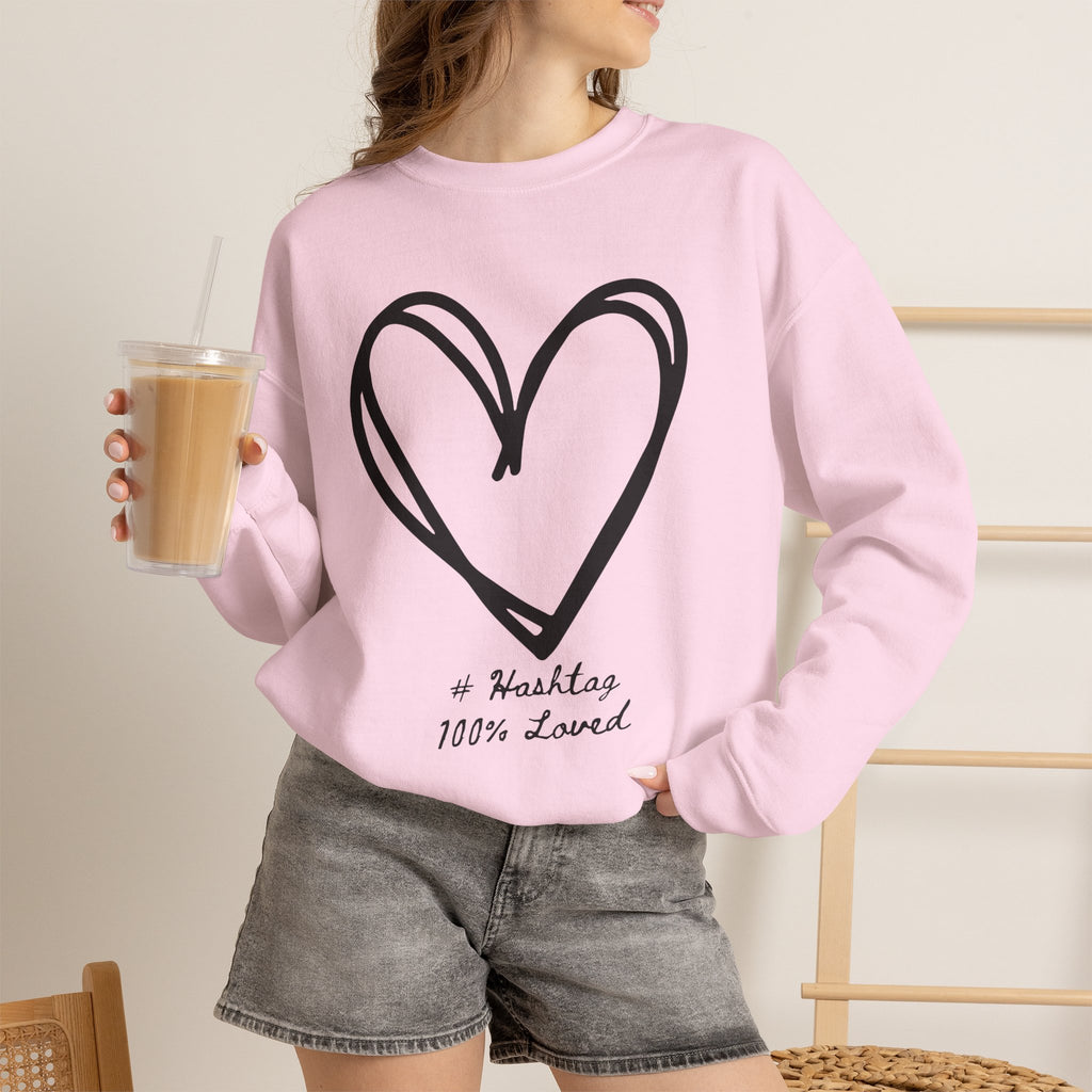 Neutral Bold Crewneck Sweatshirt | 100% Loved Declaration
