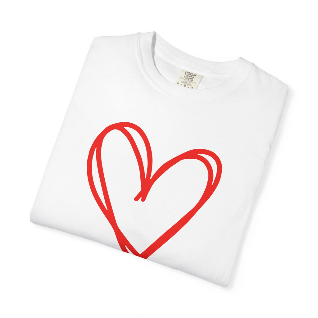 Red Heart Sketch Tee | #Hashtag 100% Loved Graphic T-Shirt
