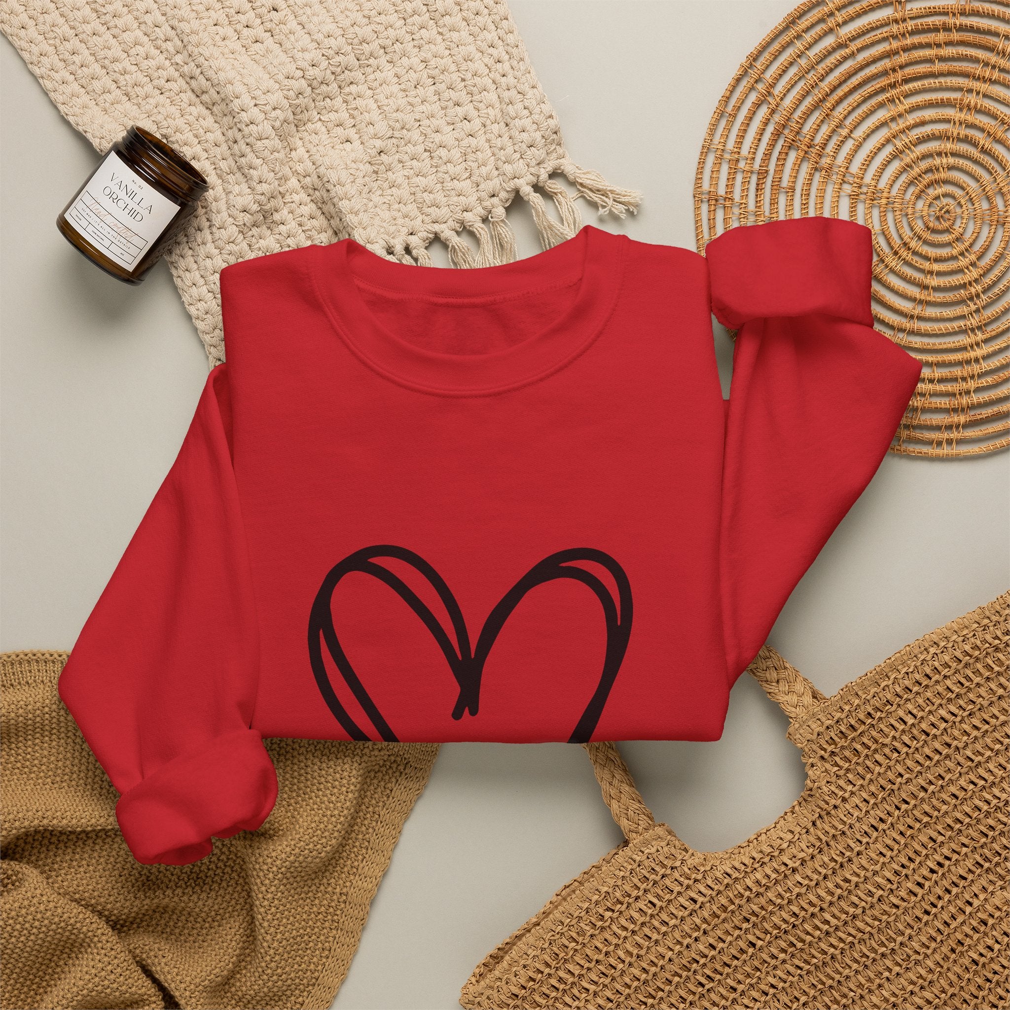 True Heart Crewneck Sweatshirt | #Hashtag 100% Loved