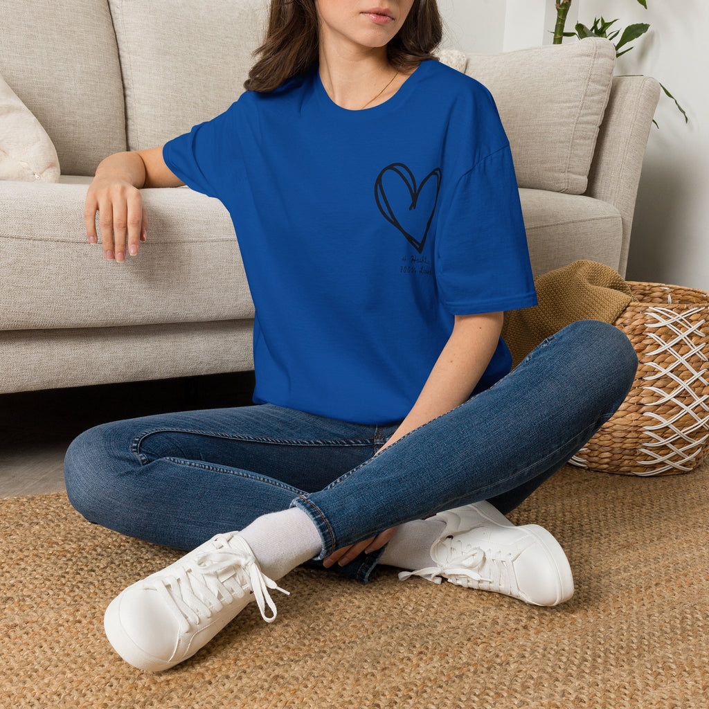 100% Loved T-Shirt — Minimal #Hashtag Love Graphic Tee