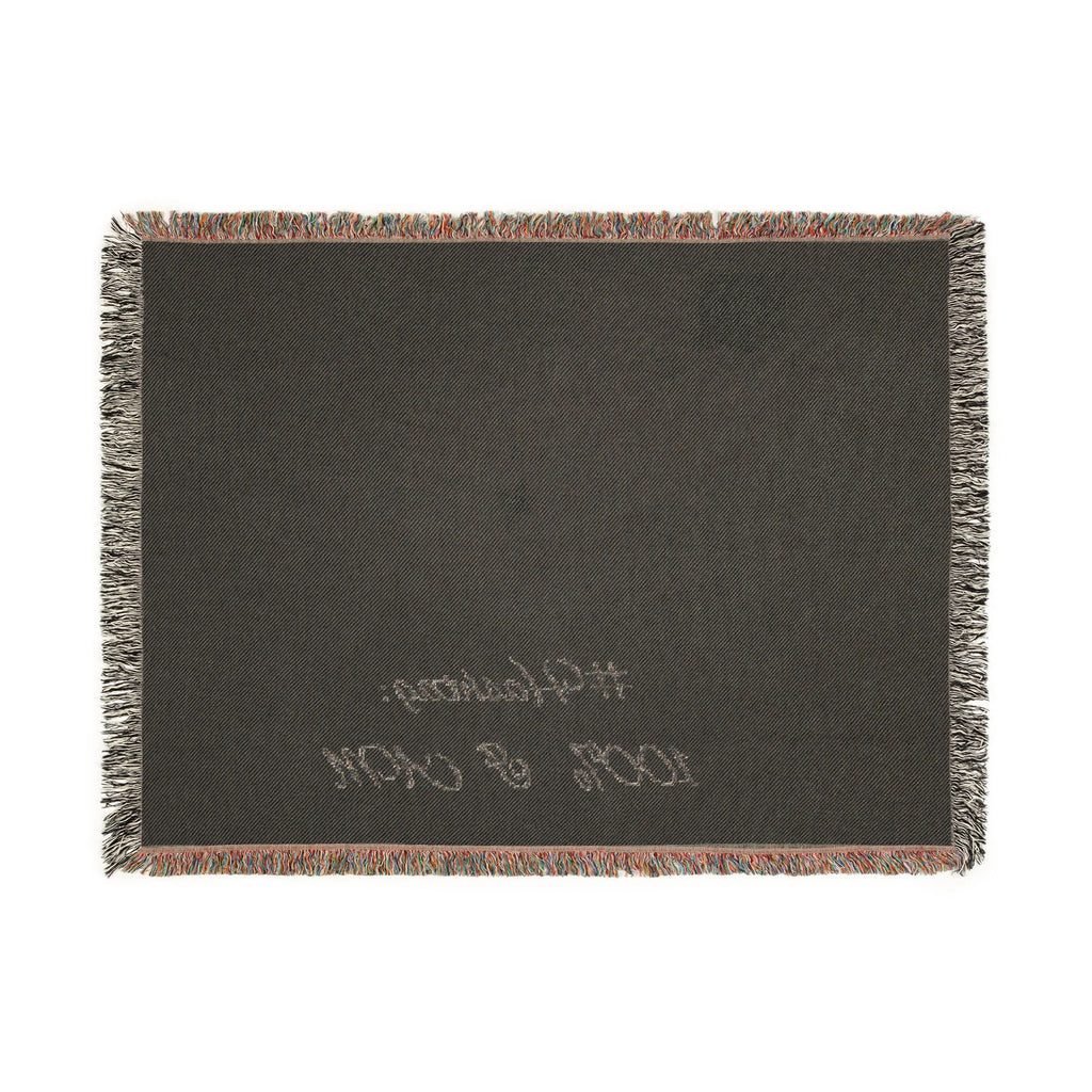 100% I AM Woven Throw Blanket | Heart2Heart Cosy Throw with Fringe