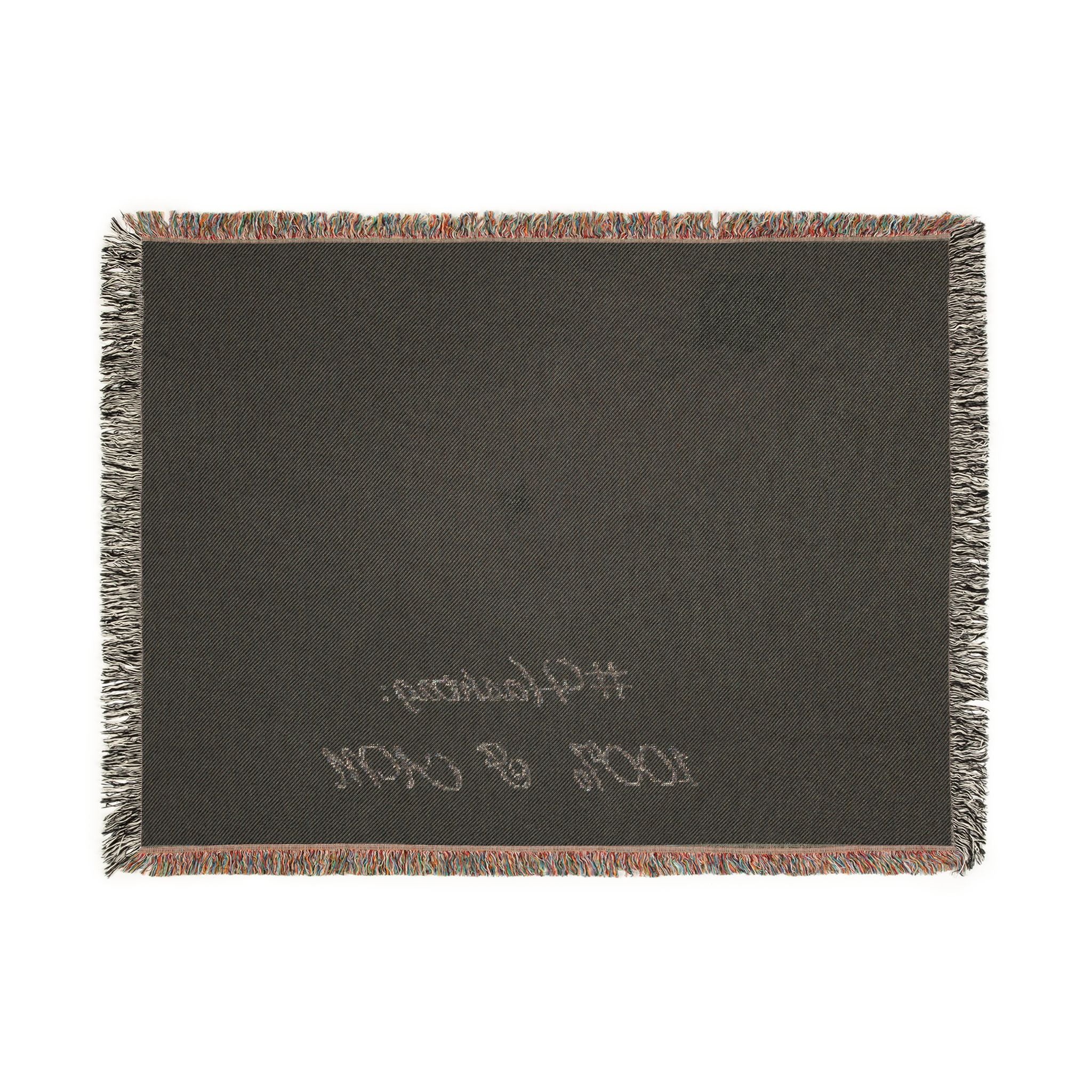 100% I AM Woven Throw Blanket | Heart2Heart Cosy Throw with Fringe
