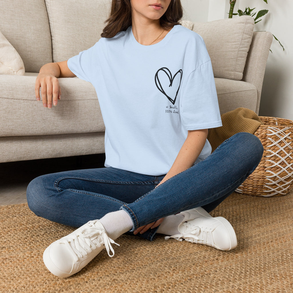 100% Loved T-Shirt — Minimal #Hashtag Love Graphic Tee