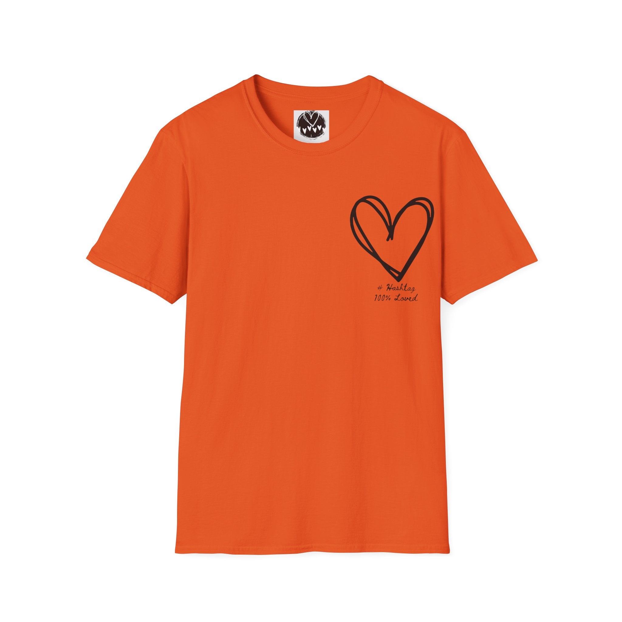100% Loved T-Shirt — Minimal #Hashtag Love Graphic Tee