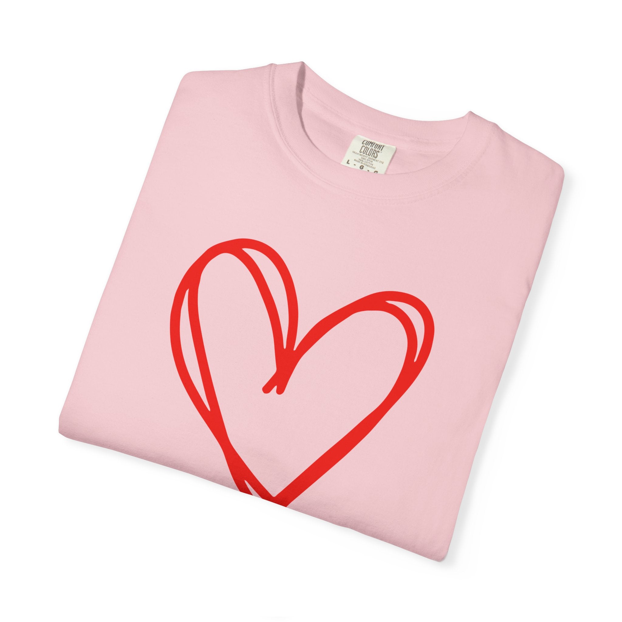 Red Heart Sketch Tee | #Hashtag 100% Loved Graphic T-Shirt
