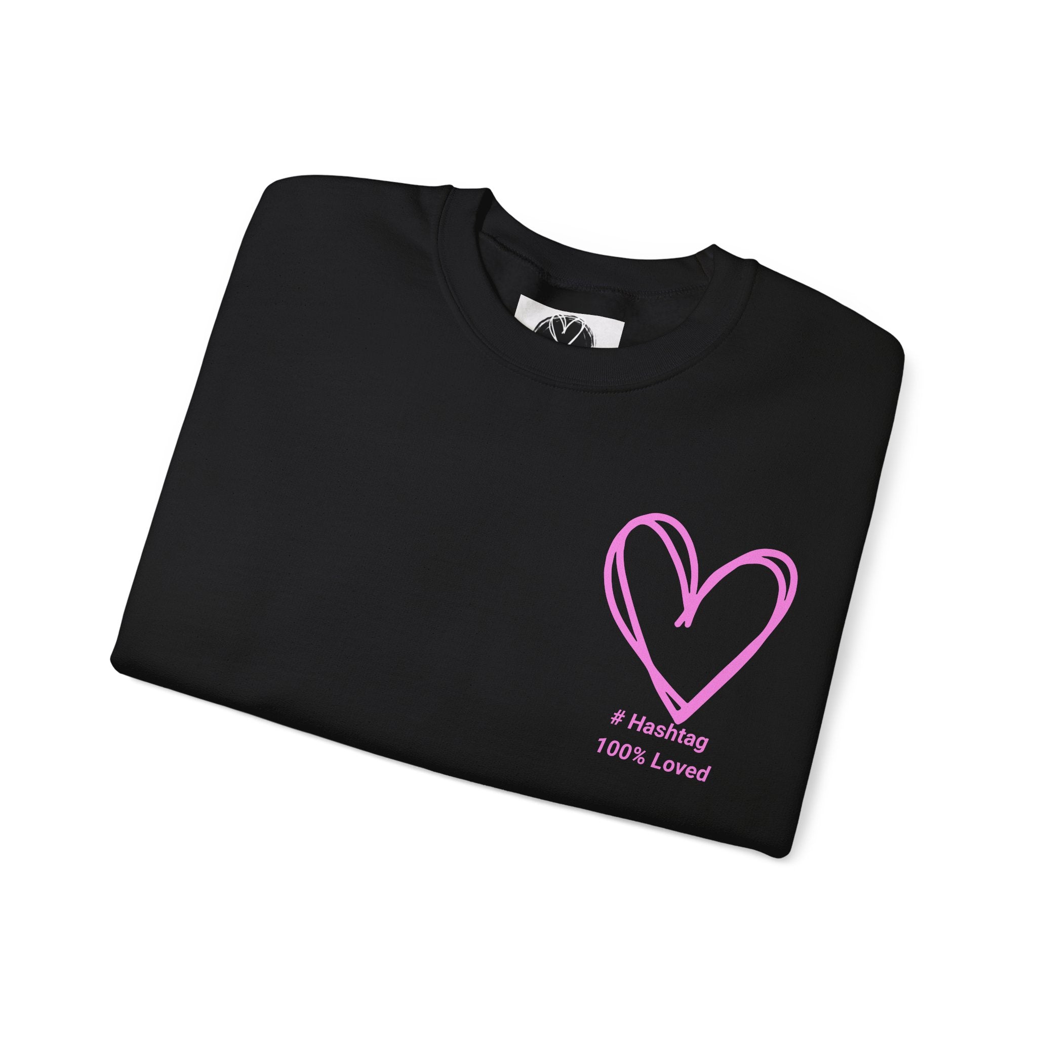 Crewneck Sweatshirt — Pink Heart 'I Choose Me' Minimal Self-Love Design