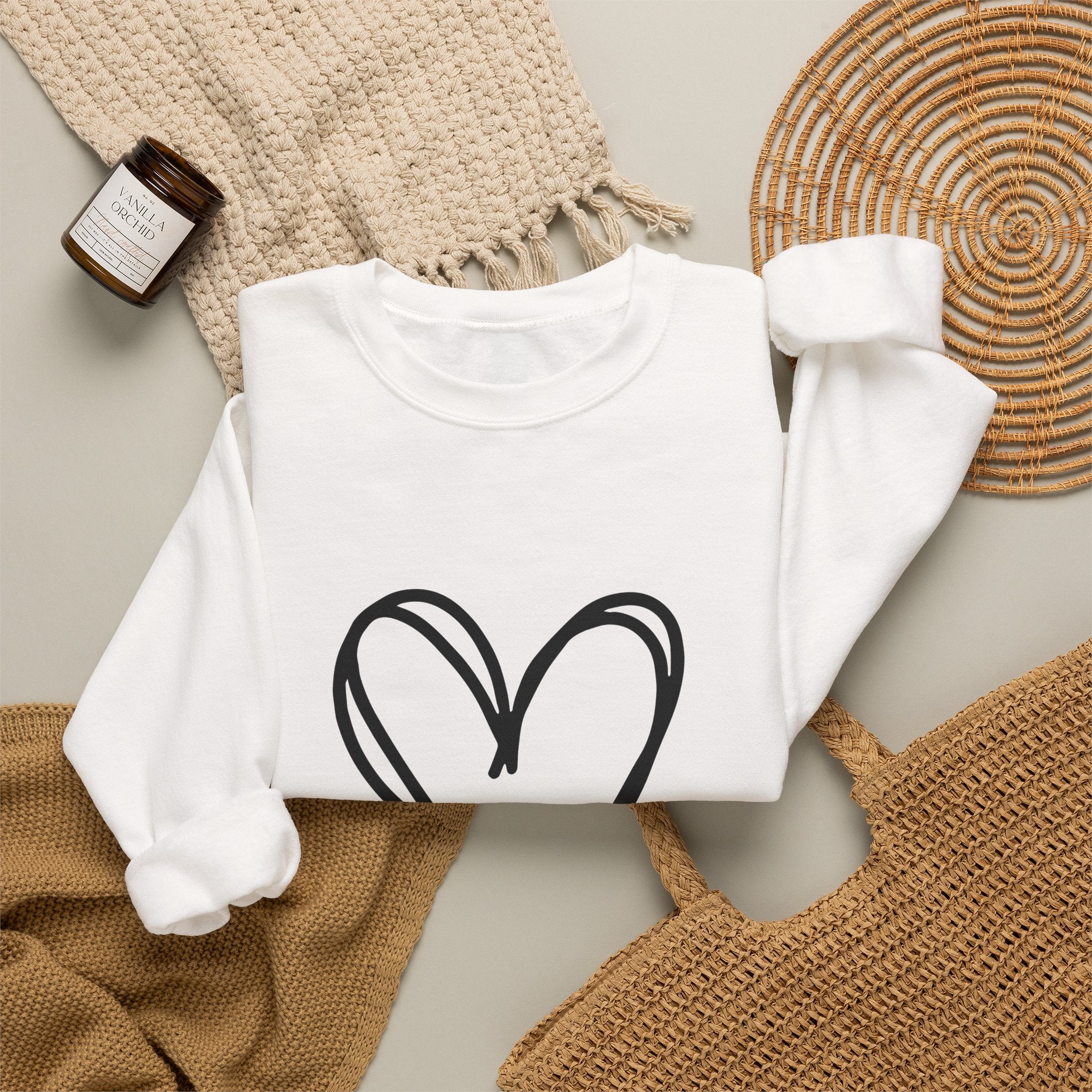 True Heart Crewneck Sweatshirt | #Hashtag 100% Loved
