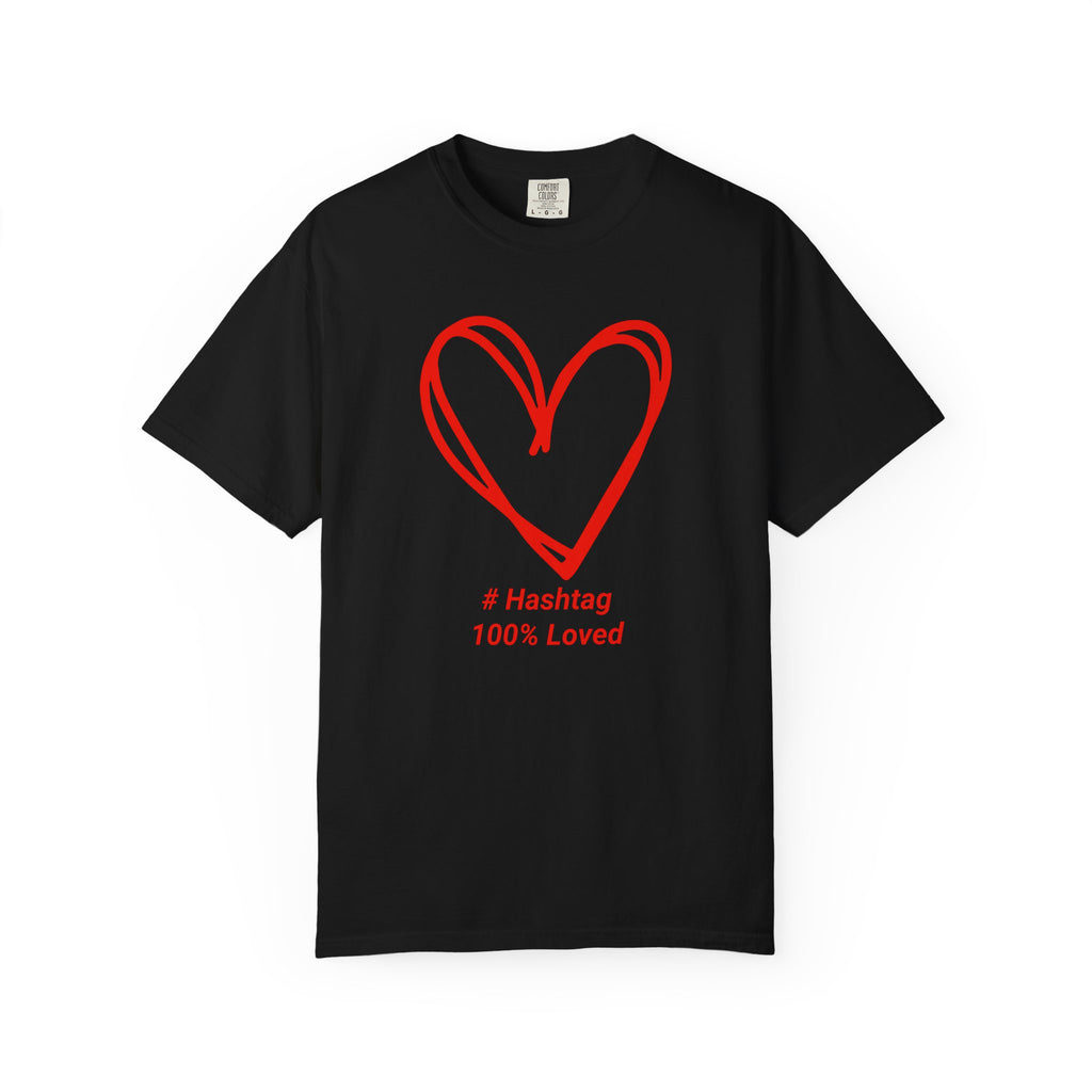 Red Heart Sketch Tee | #Hashtag 100% Loved Graphic T-Shirt