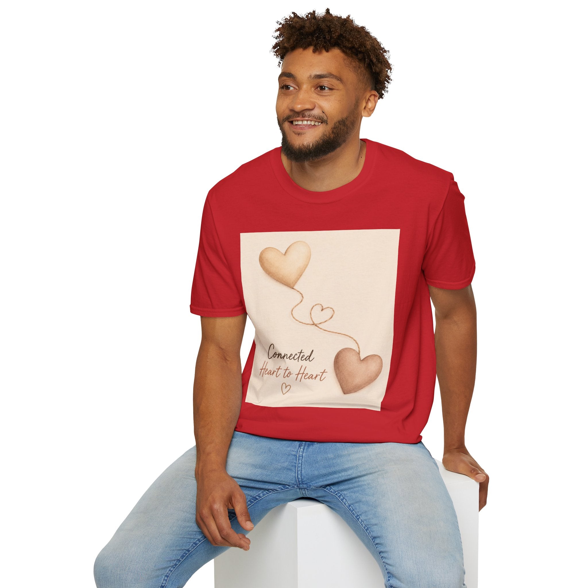 Connected Hearts heart design T-Shirt | love balloon illustration