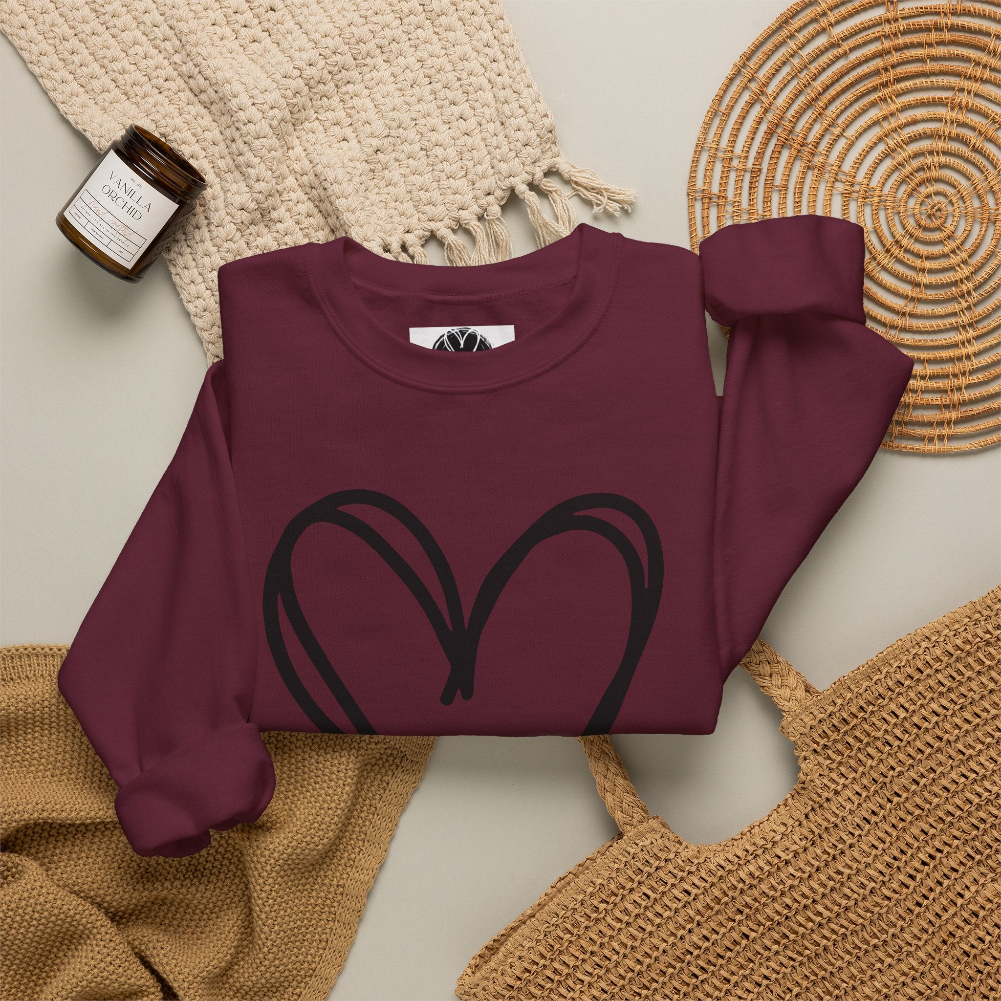 Neutral Bold Crewneck Sweatshirt | 100% Loved Declaration