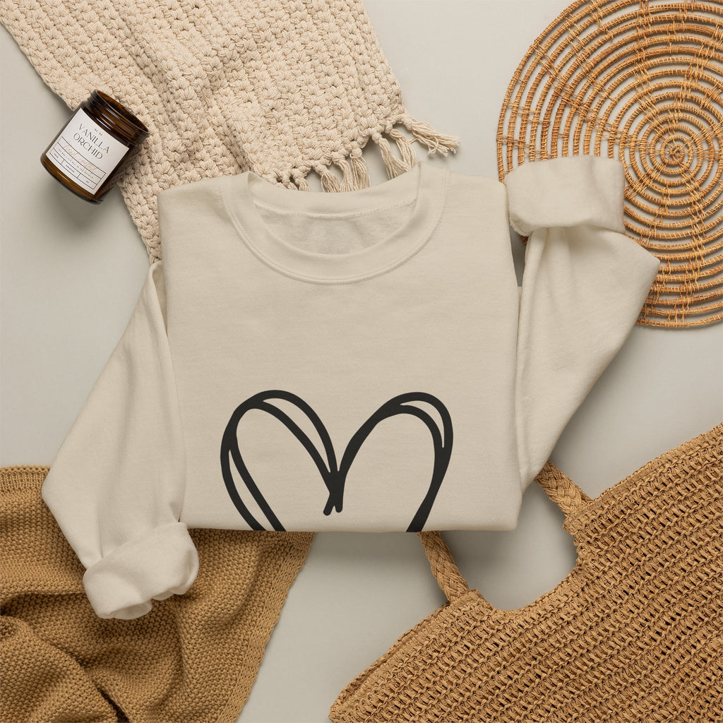 True Heart Crewneck Sweatshirt | #Hashtag 100% Loved