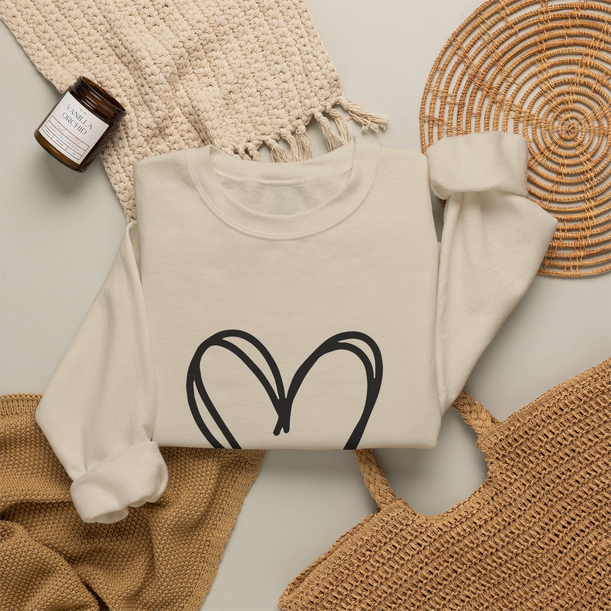 True Heart Crewneck Sweatshirt | #Hashtag 100% Loved