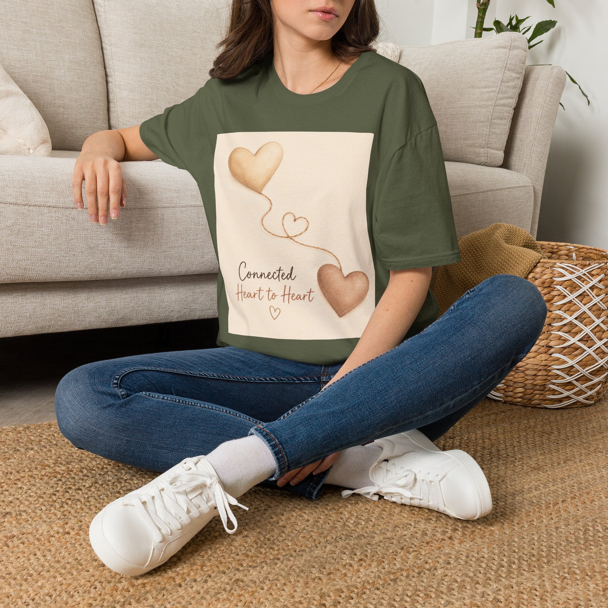 Connected Hearts heart design T-Shirt | love balloon illustration