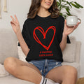 Red Heart Sketch Tee | #Hashtag 100% Loved Graphic T-Shirt