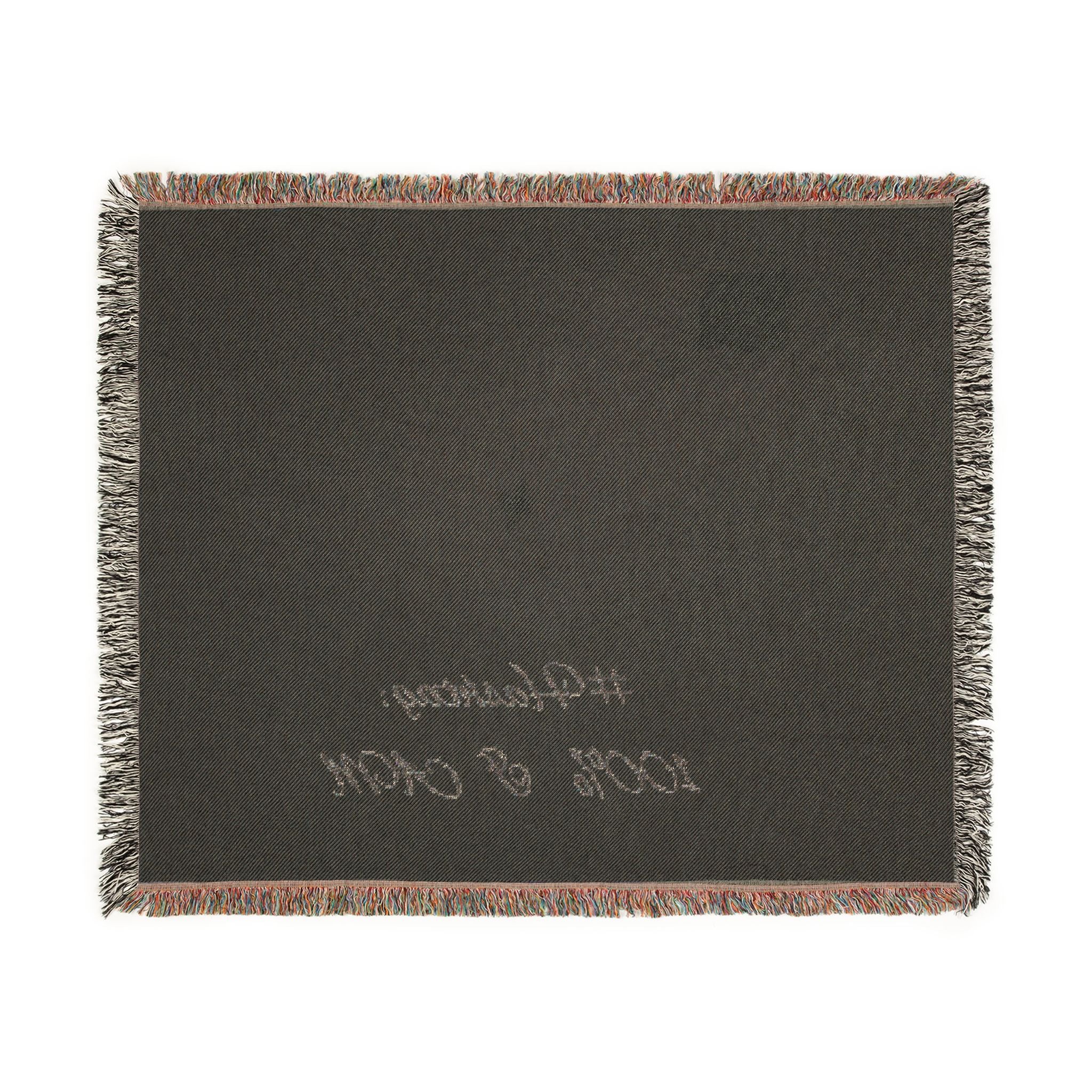 100% I AM Woven Throw Blanket | Heart2Heart Cosy Throw with Fringe