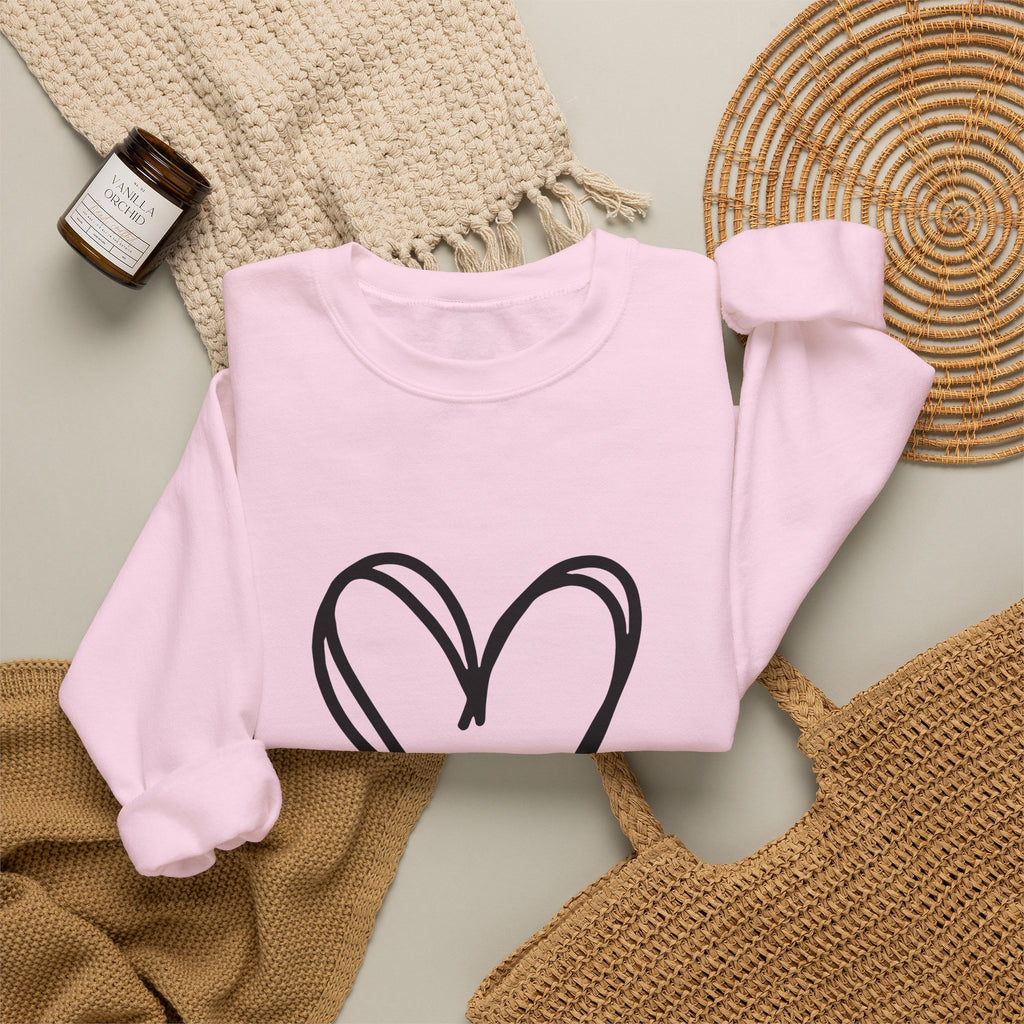 True Heart Crewneck Sweatshirt | #Hashtag 100% Loved