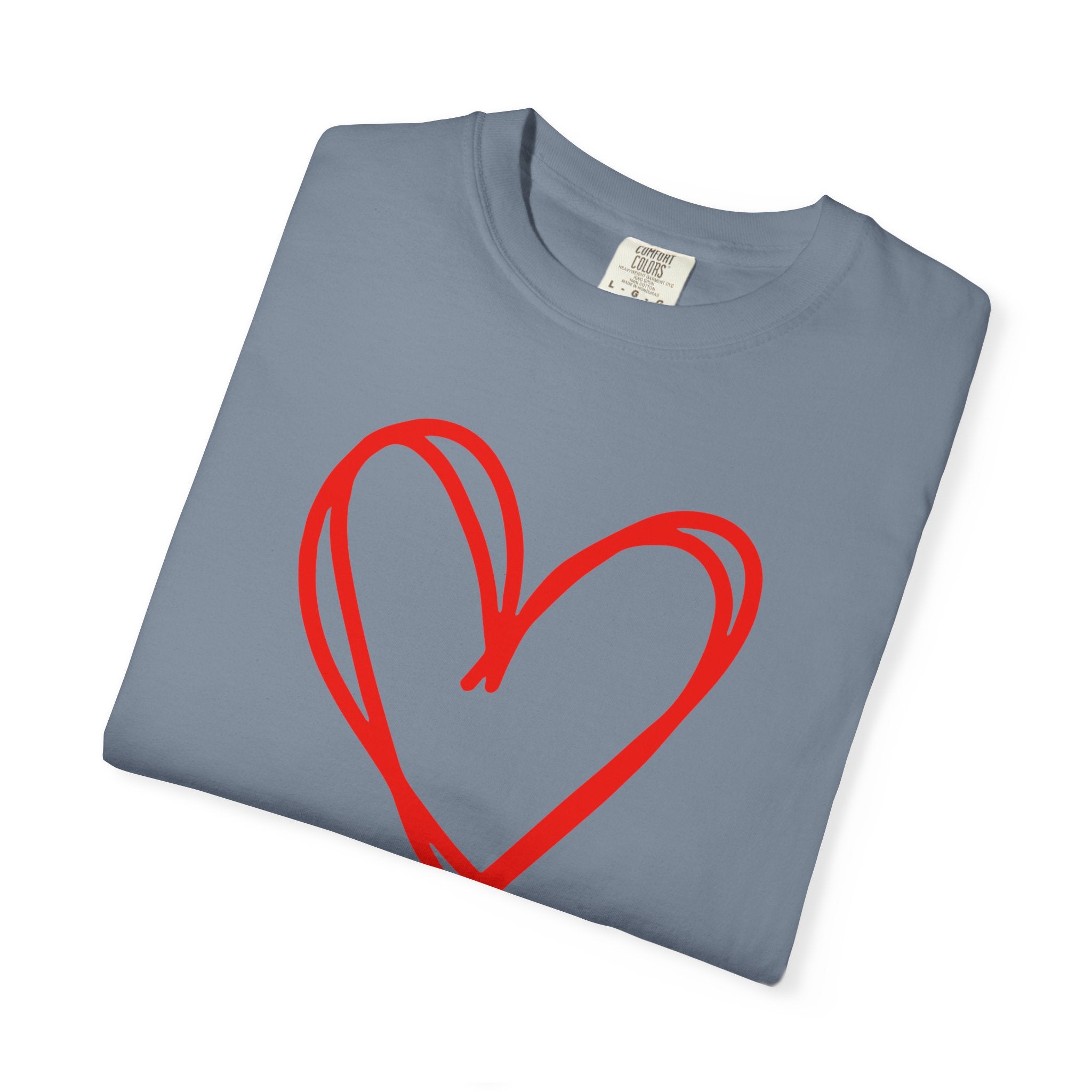 Red Heart Sketch Tee | #Hashtag 100% Loved Graphic T-Shirt