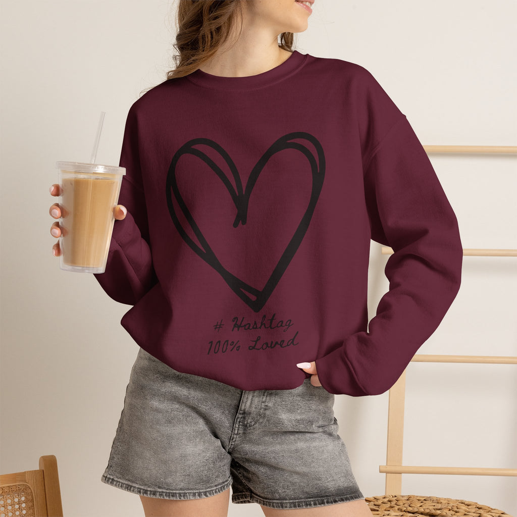 Neutral Bold Crewneck Sweatshirt | 100% Loved Declaration