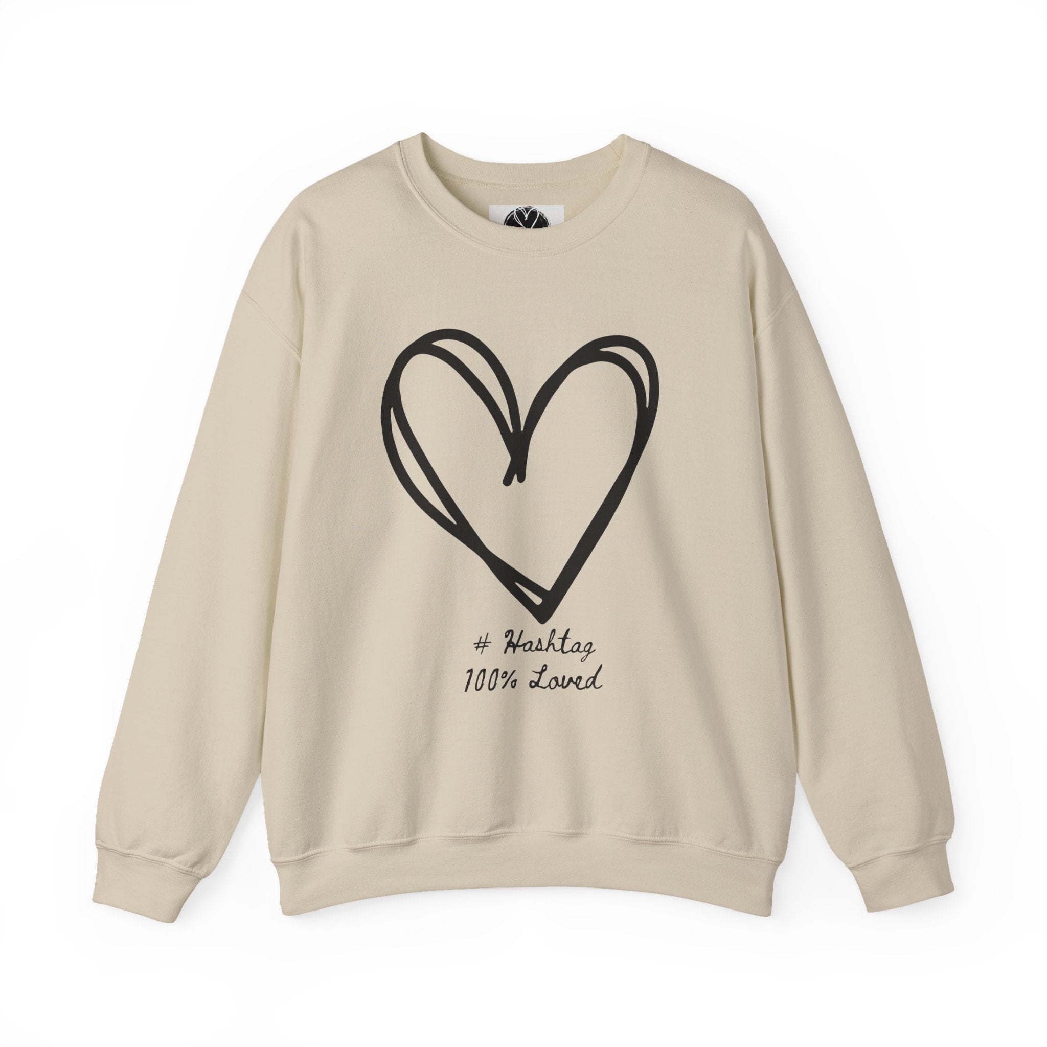 Neutral Bold Crewneck Sweatshirt | 100% Loved Declaration