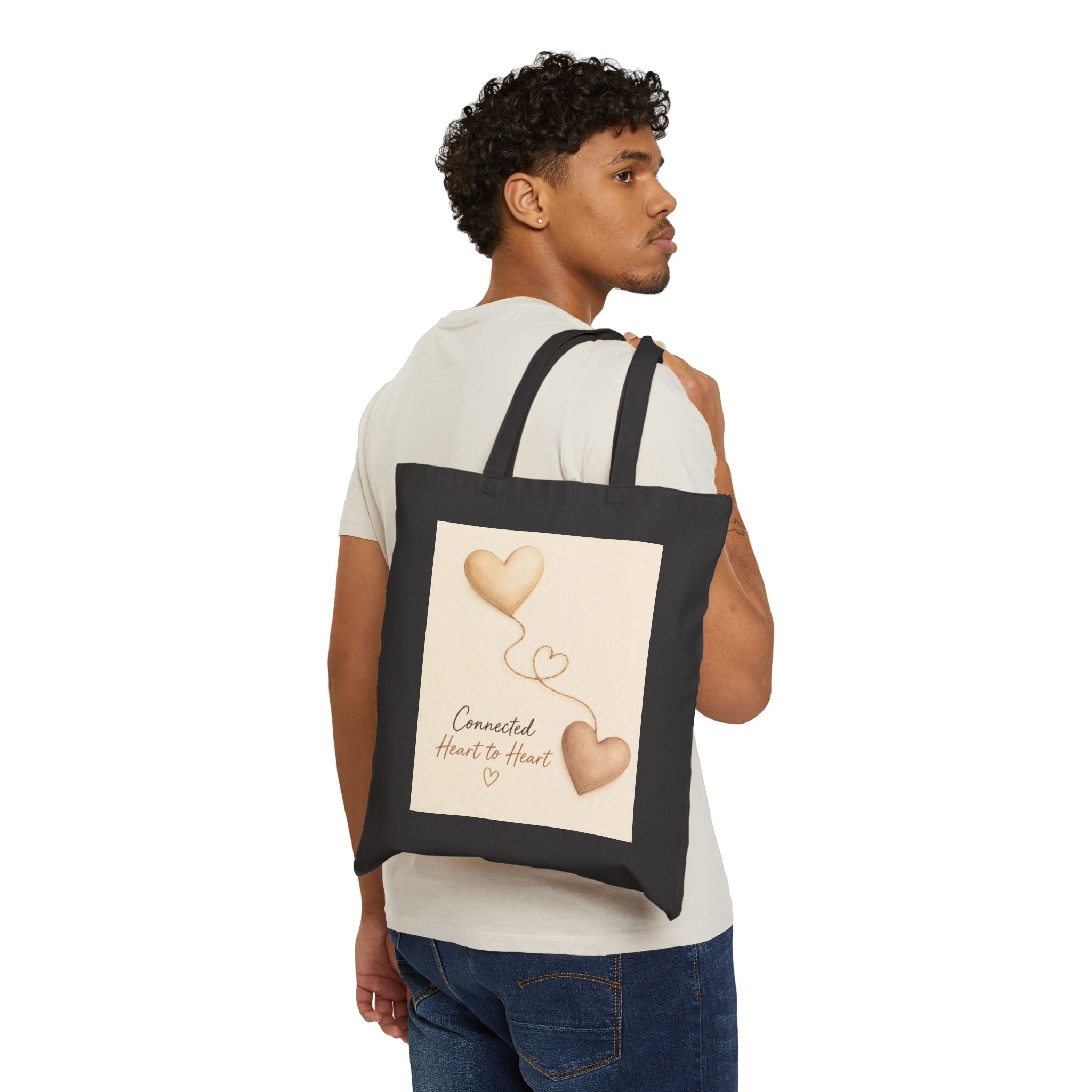 #Hashtag 100% Loved Tote Bag | Light Heart Canvas Tote