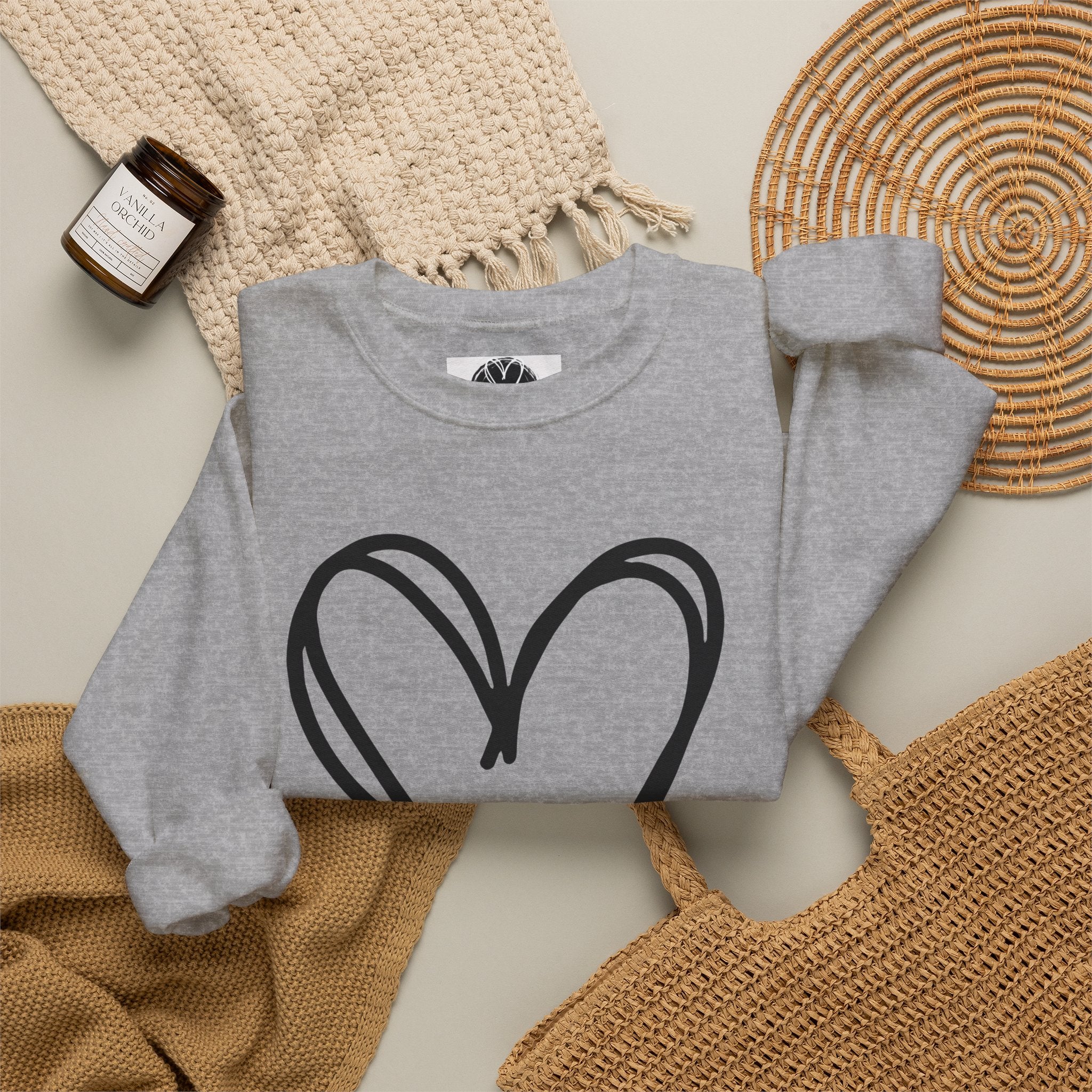 Neutral Bold Crewneck Sweatshirt | 100% Loved Declaration