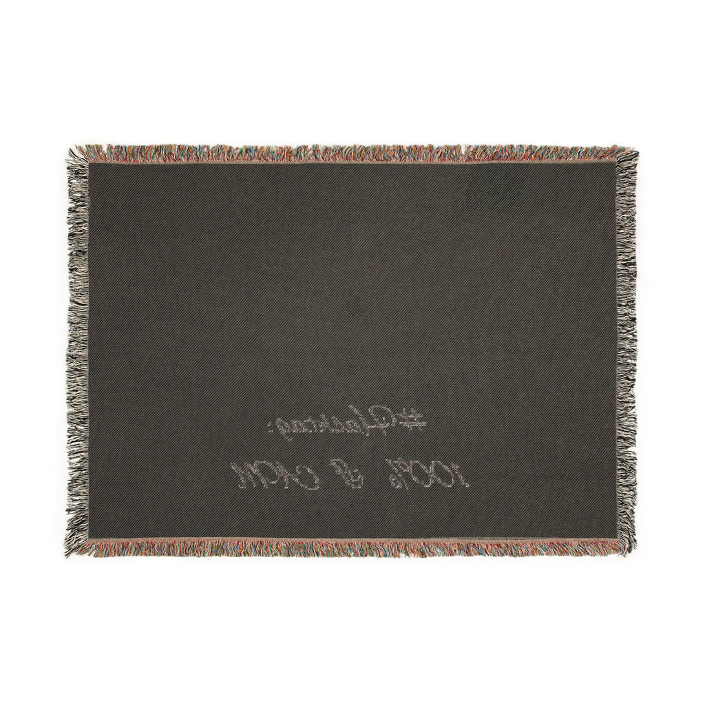 100% I AM Woven Throw Blanket | Heart2Heart Cosy Throw with Fringe