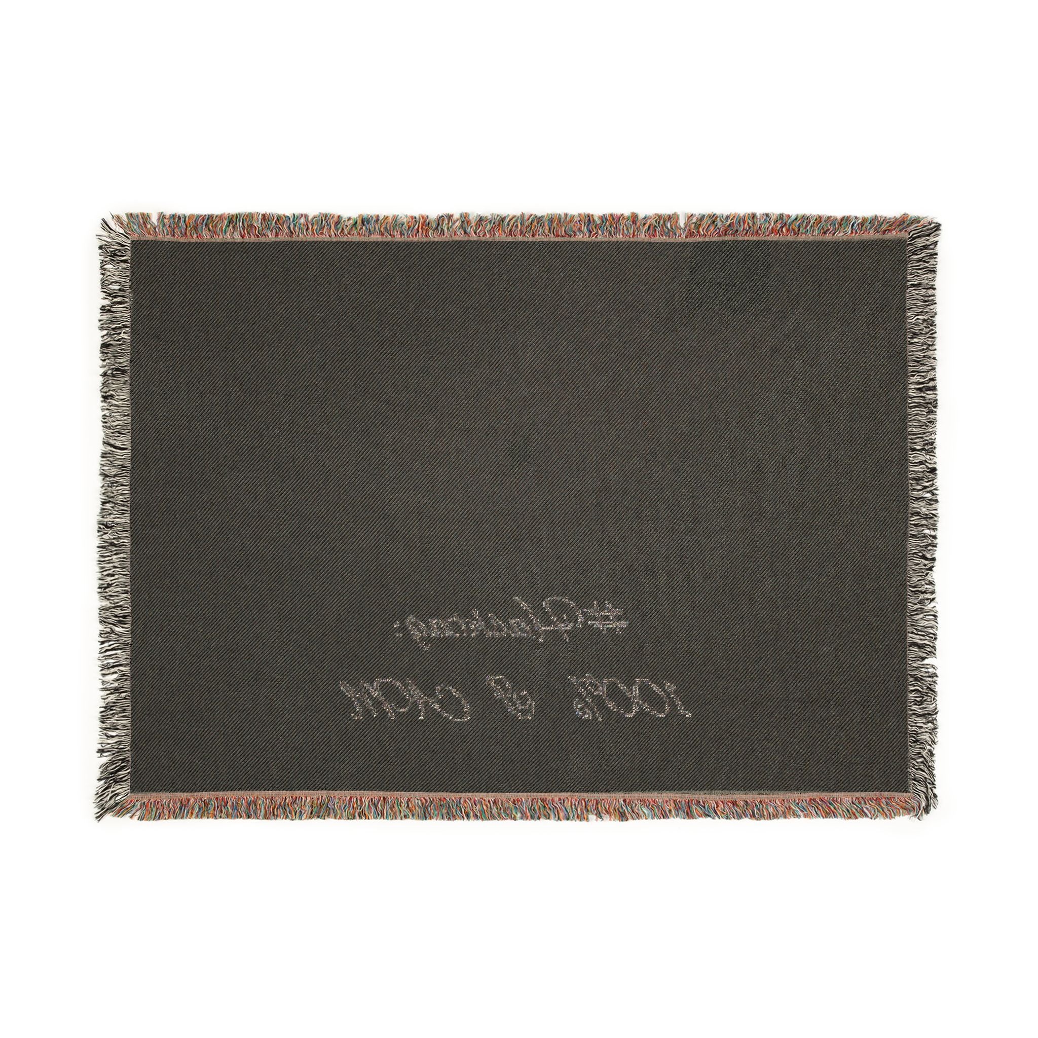 100% I AM Woven Throw Blanket | Heart2Heart Cosy Throw with Fringe